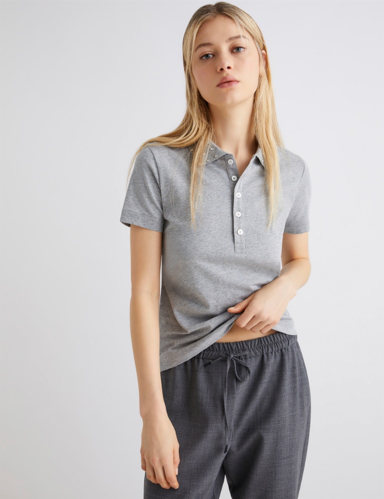 Rhinestone polo shirt - Marella