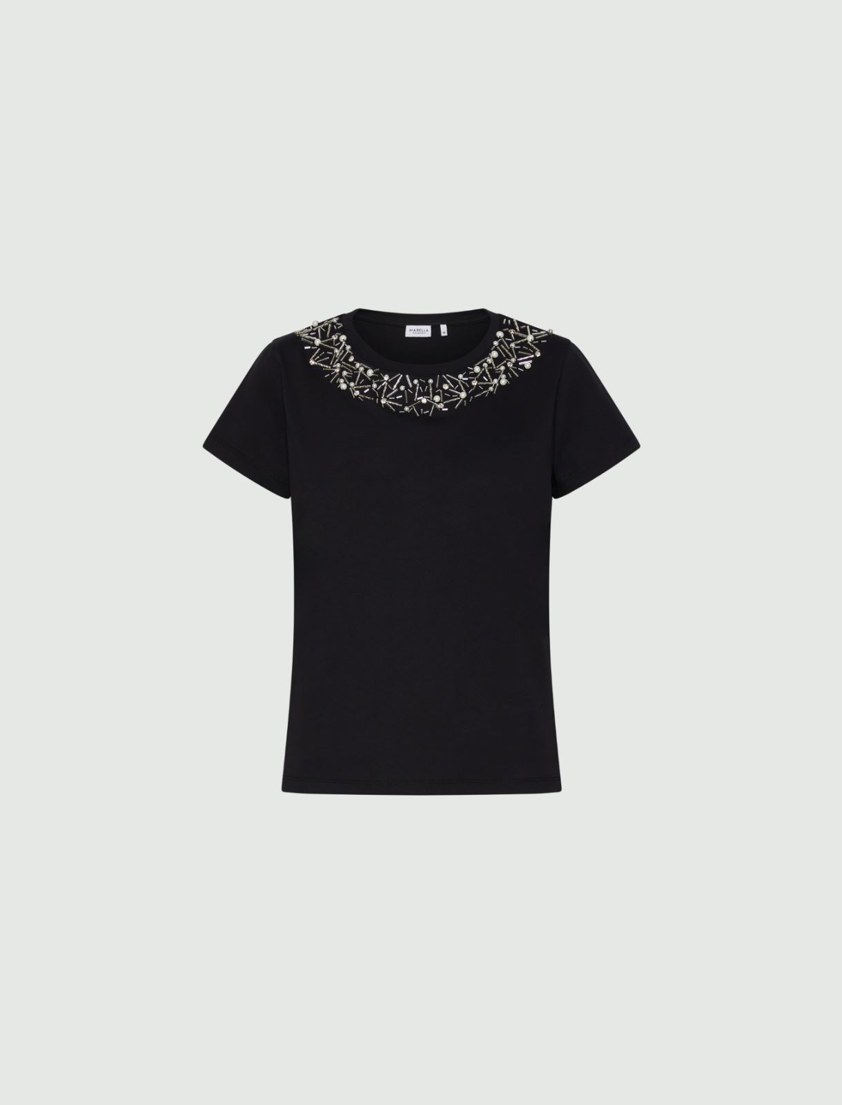 T-shirt avec cristaux - NOIR - Marella
