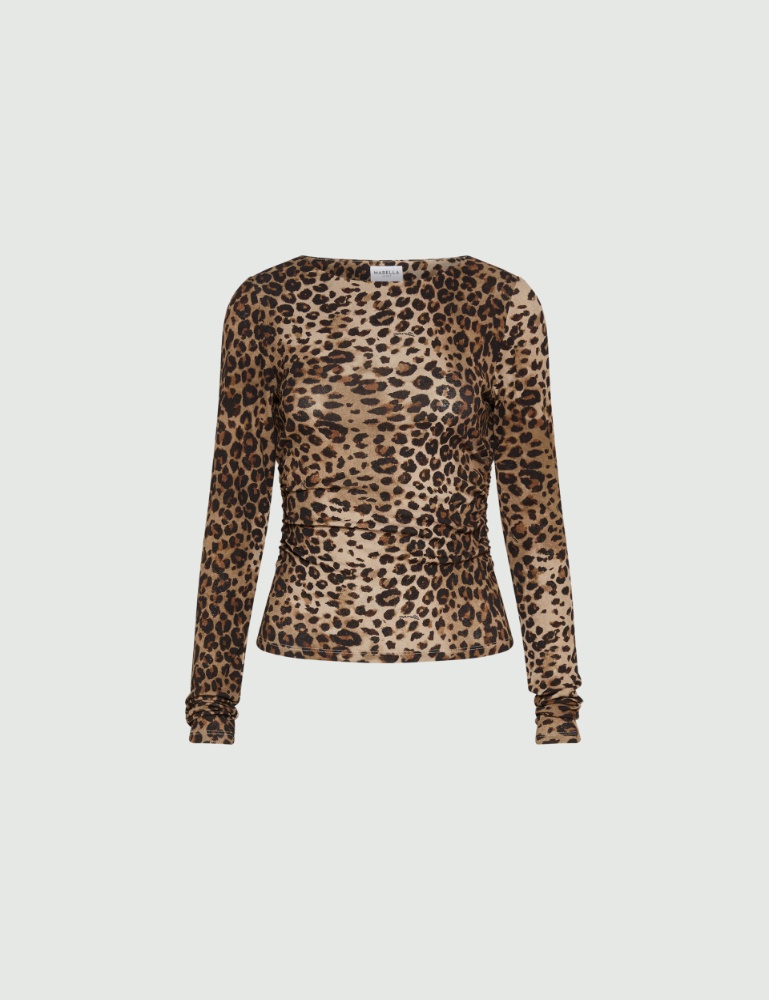 T-shirt en tulle jersey imprimé - Marella
