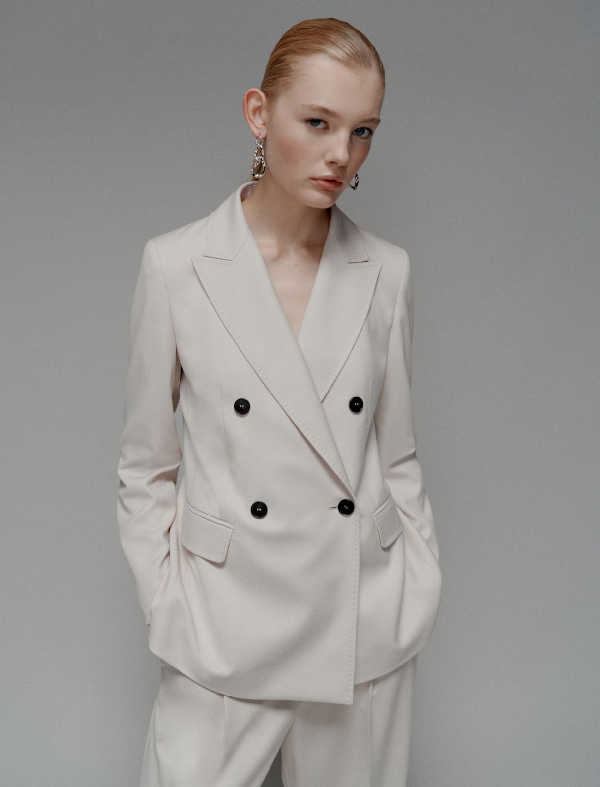 Blazer doppiopetto stretch - ECRU` - Marella - 4