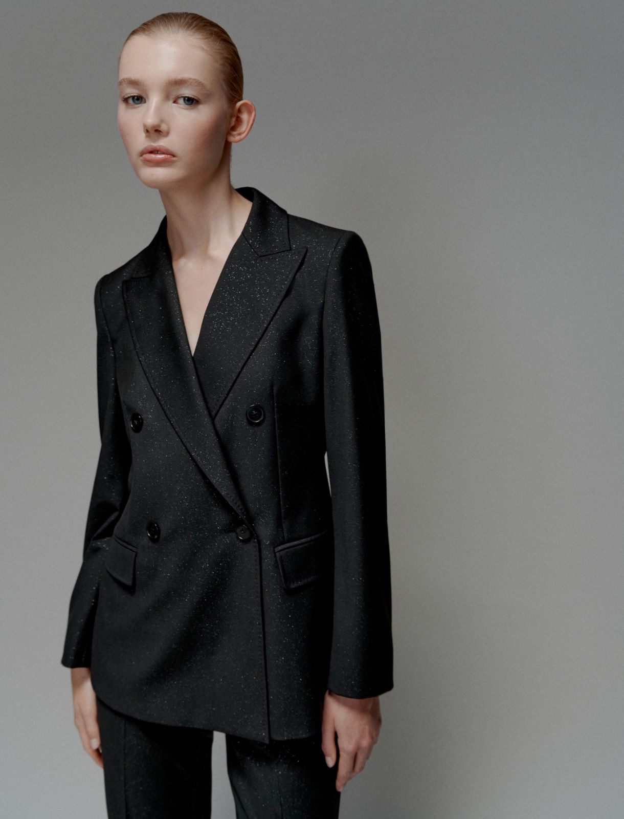 Blazer doppiopetto stretch - NERO - Marella - 4