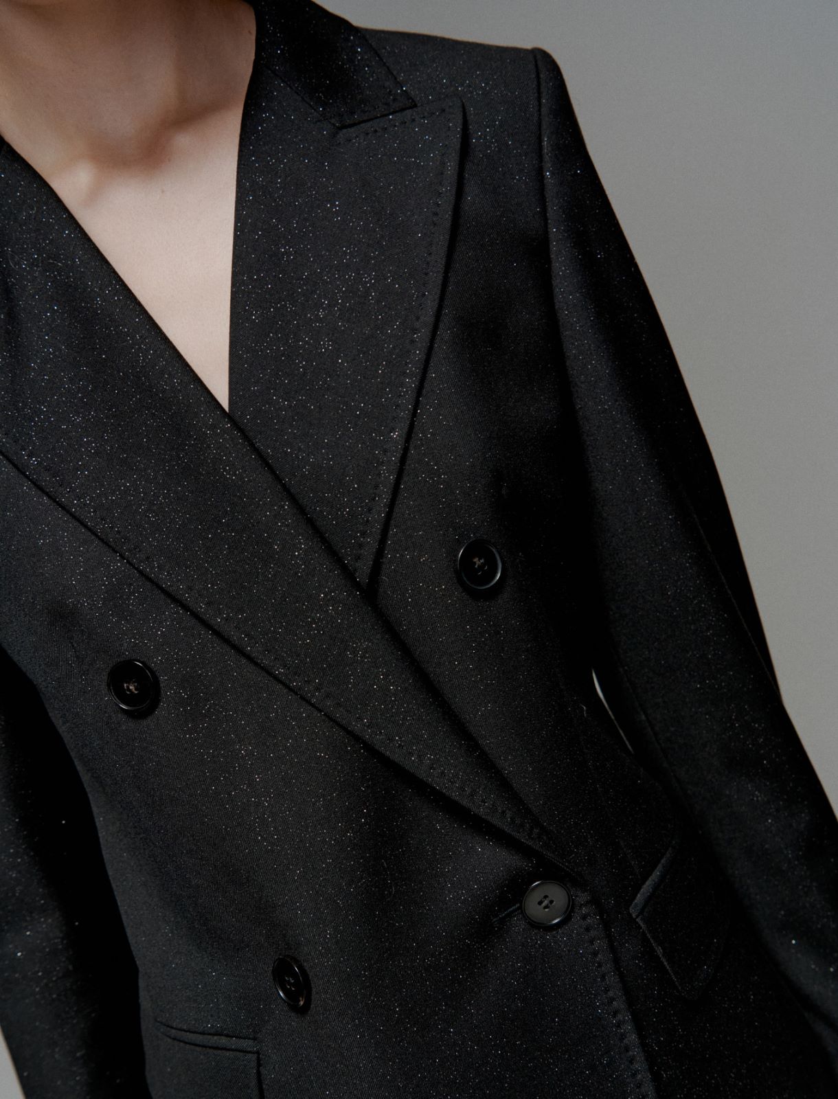 Blazer doppiopetto stretch - NERO - Marella - 5