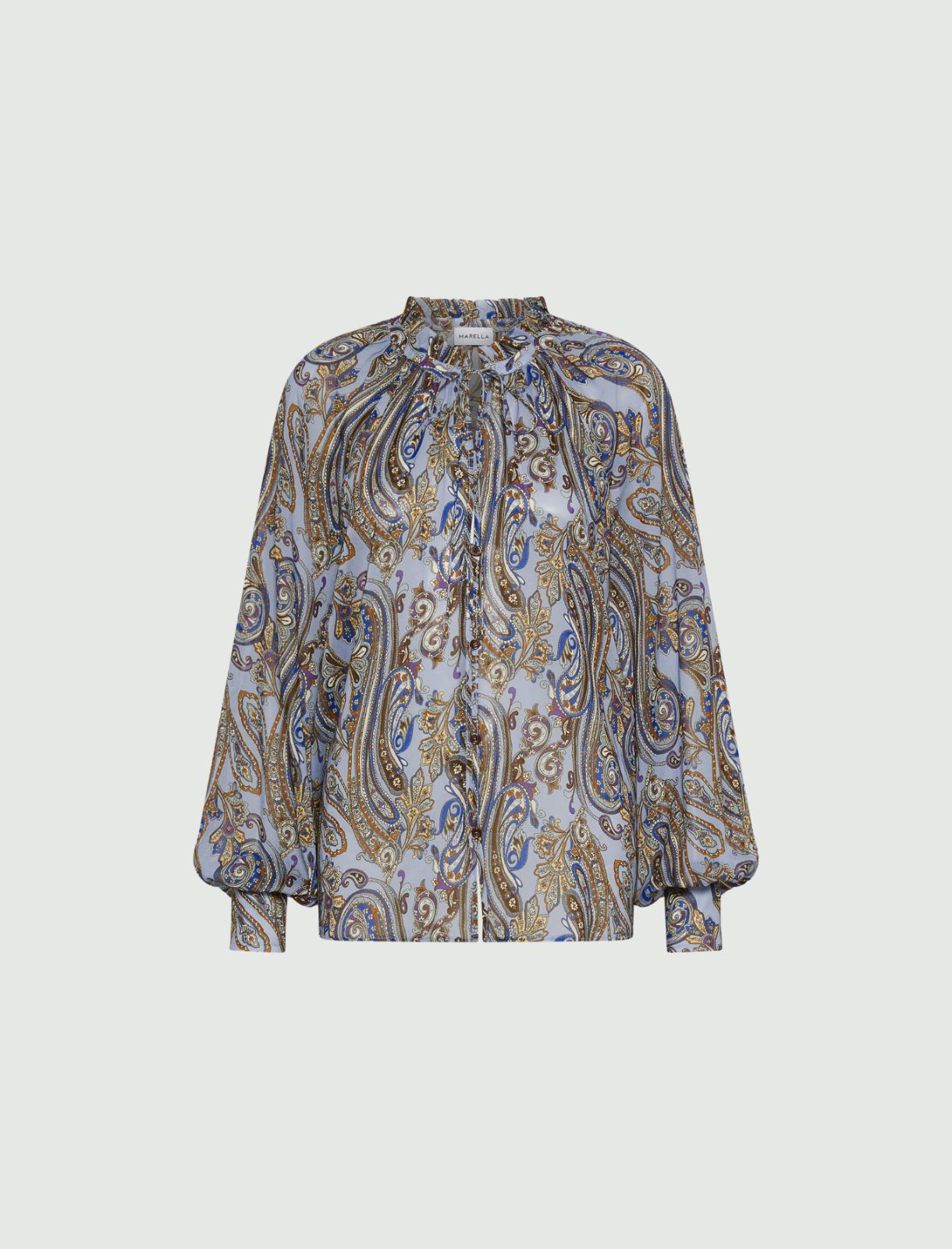 Blusa holgada de georgette - AZUL - Marella