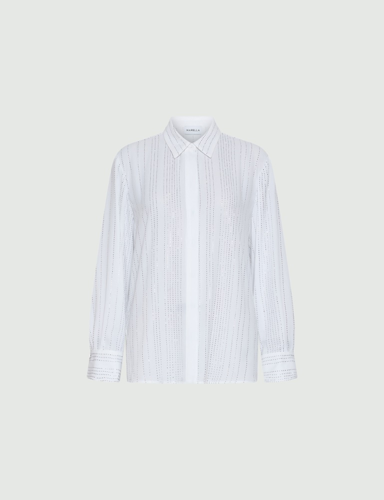 Rhinestone-adorned georgette shirt - Marella