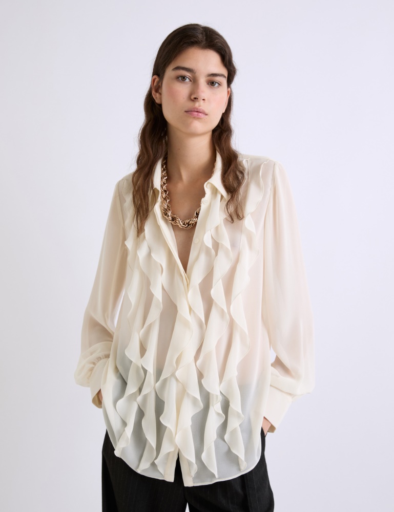 Ruffled georgette shirt - Marella