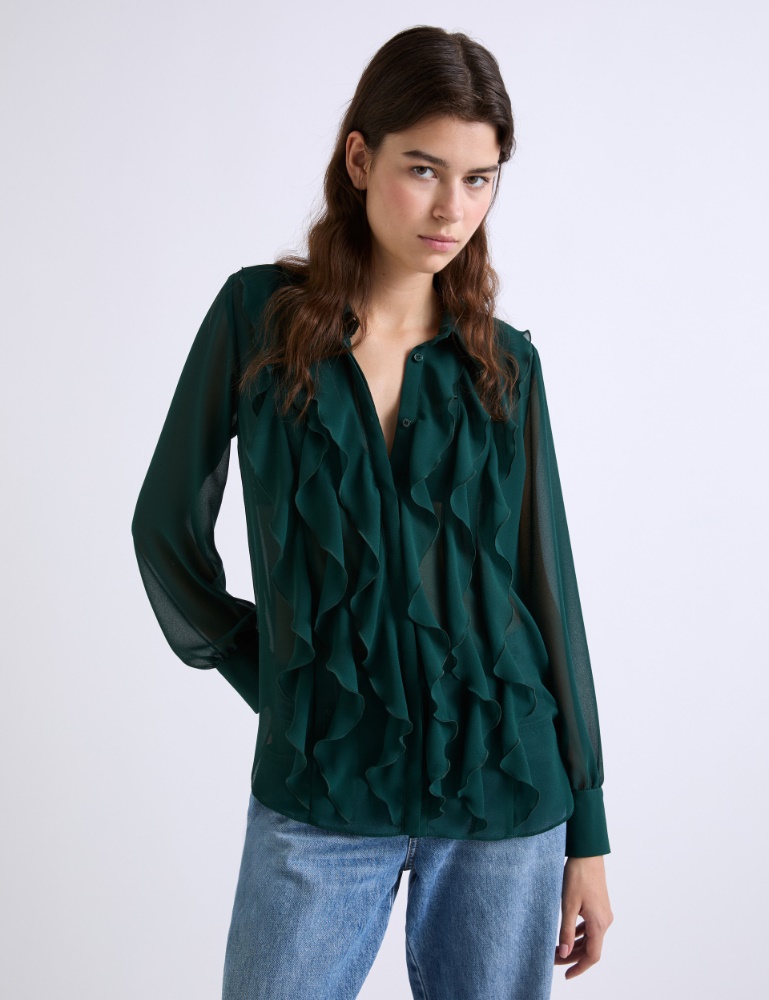 Ruffled georgette shirt - Marella