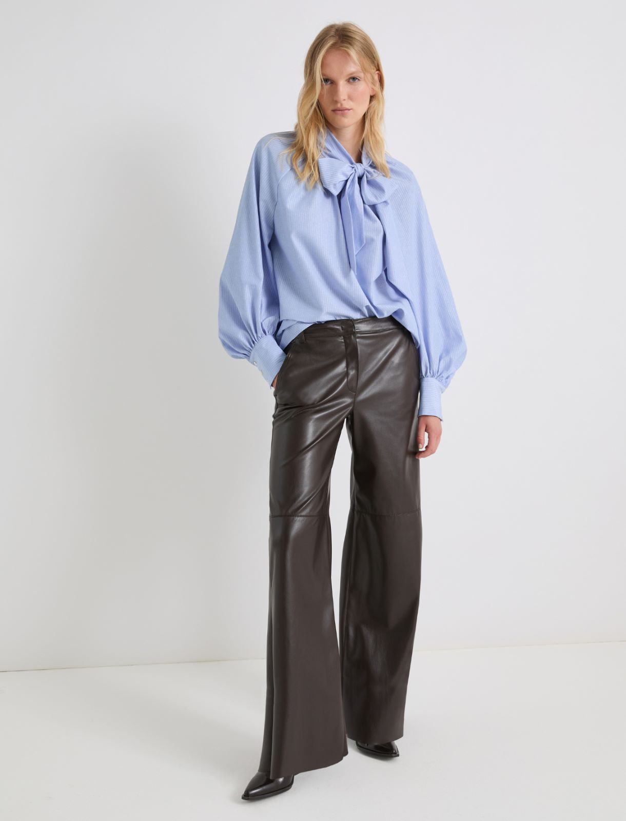 Blusa con fajín - AZUL - Marella - 2