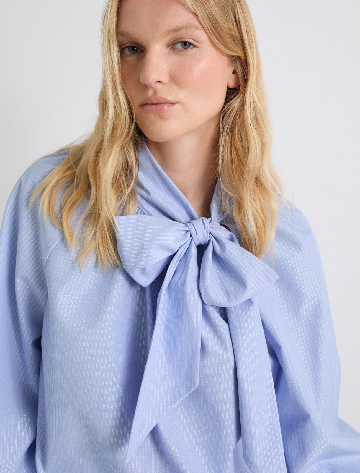 Blusa con fajín - AZUL - Marella - 5