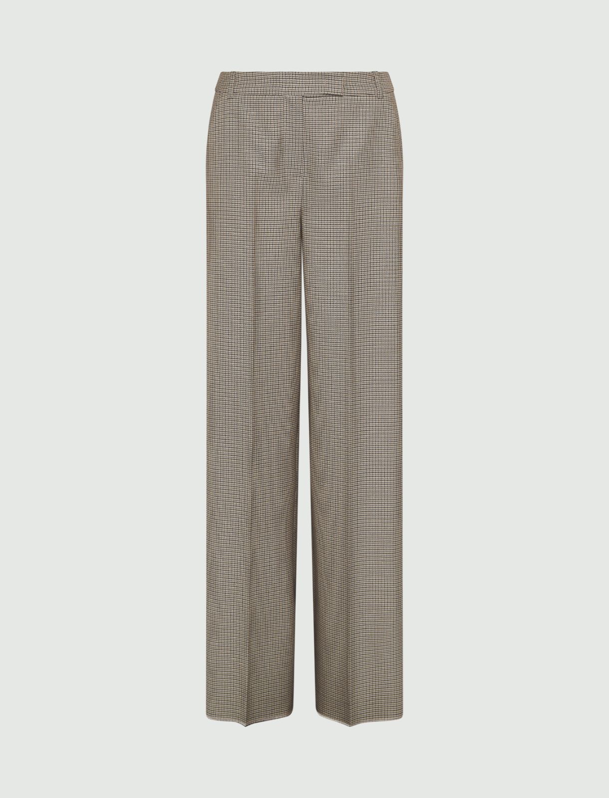 Pantalón de pata ancha con hilo de lúrex - NATURAL - Marella