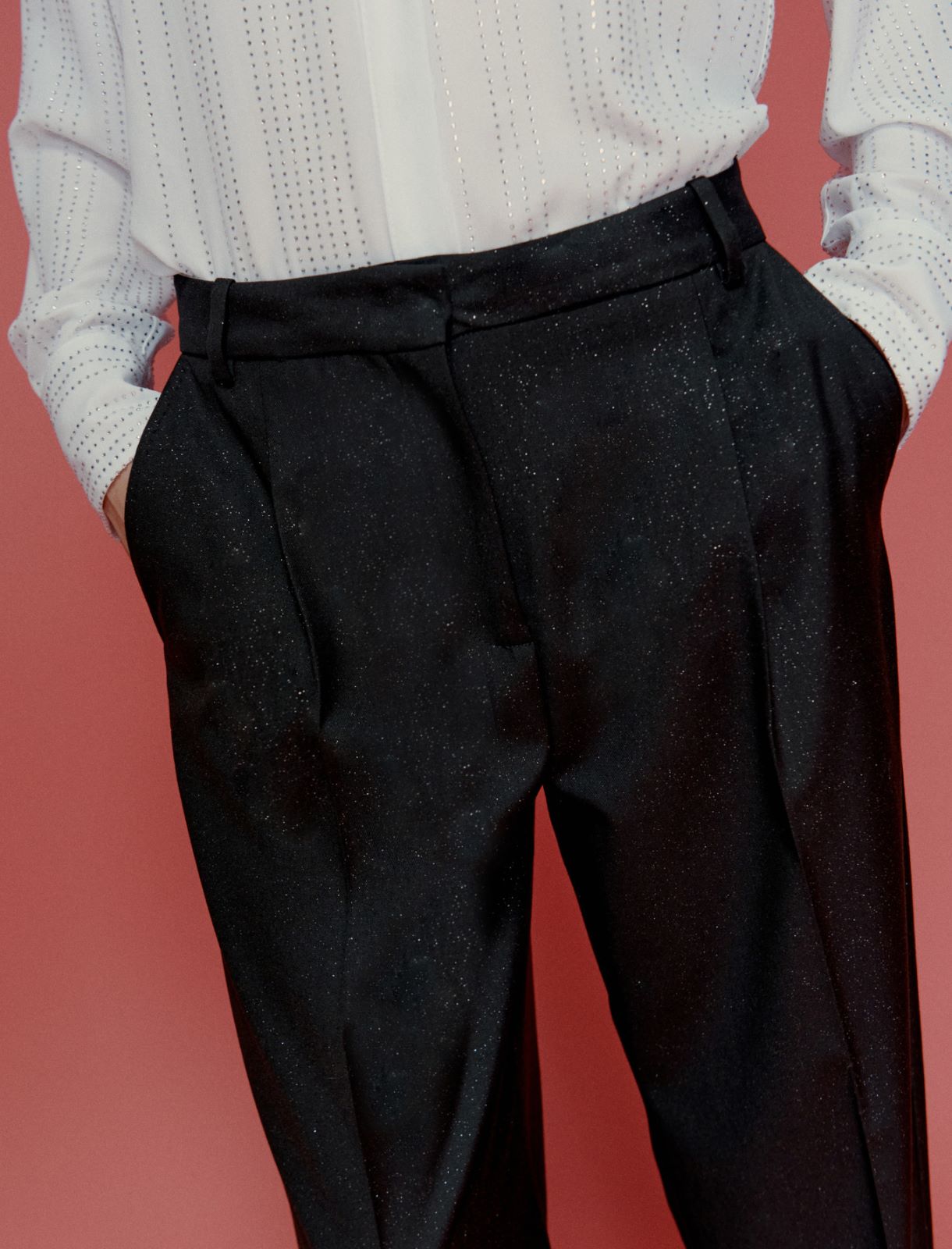 Flowing wide-leg trousers - BLACK - Marella - 5