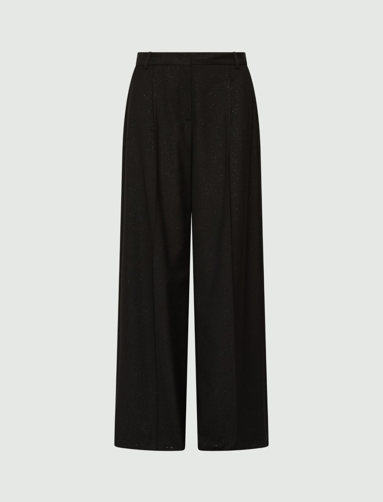 Flowing wide-leg trousers - BLACK - Marella