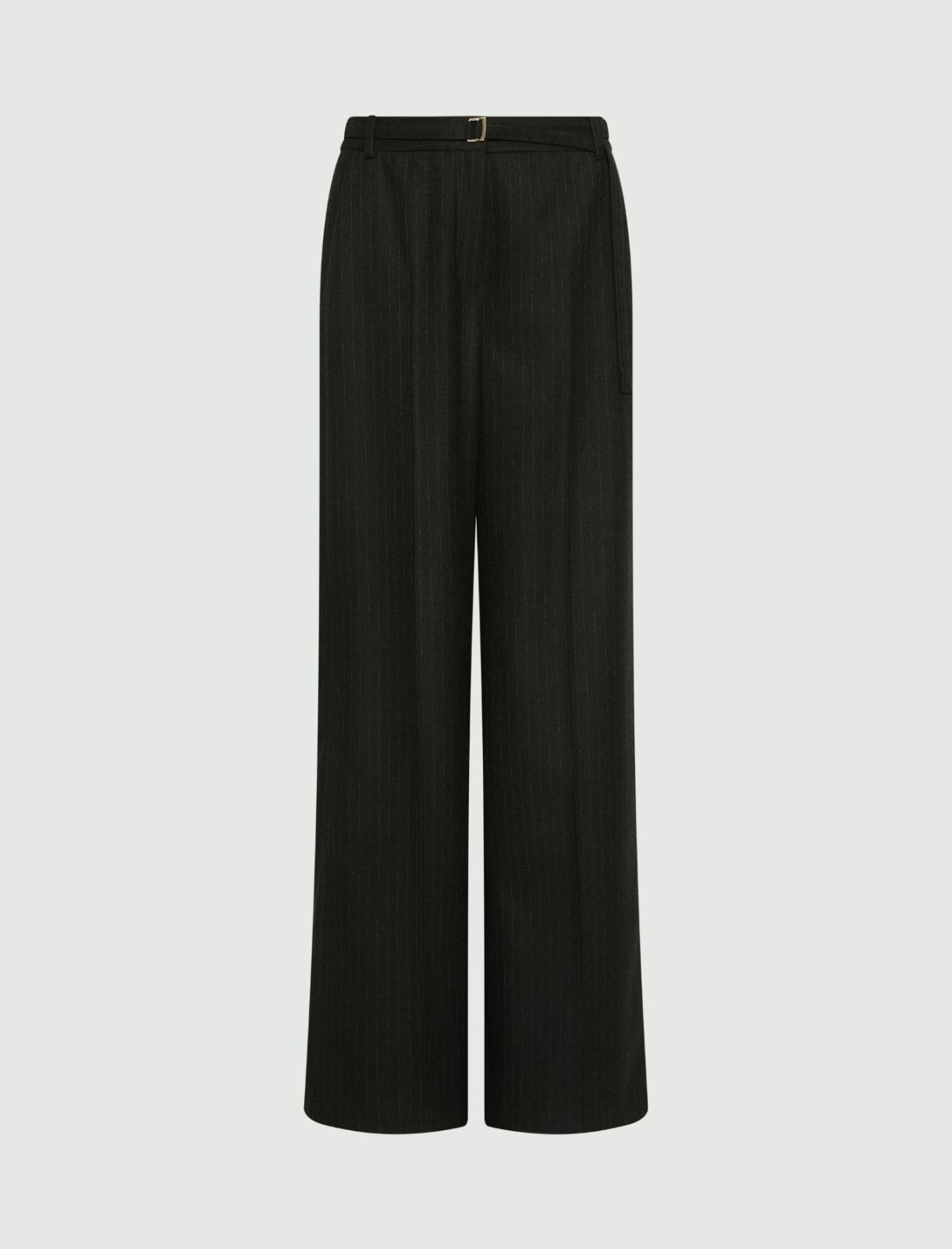 Flannel wide-leg trousers - BLACK - Marella