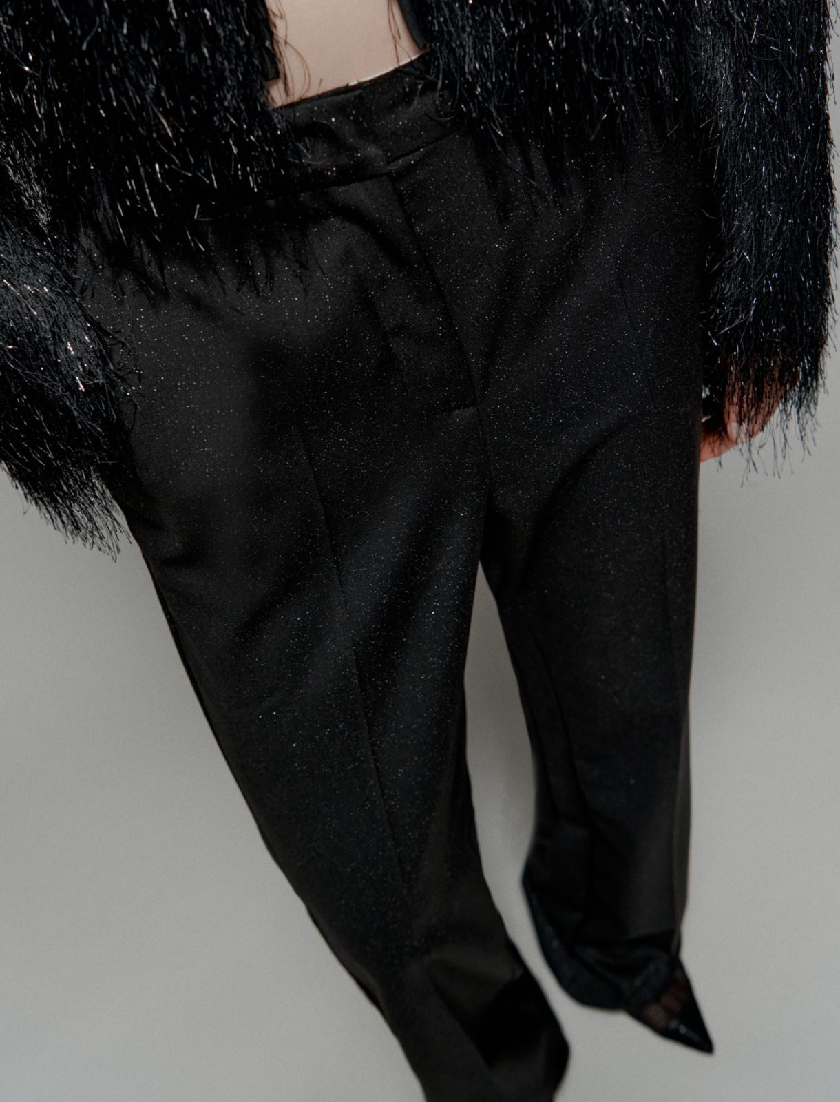 Flared stretch viscose trousers - BLACK - Marella - 5