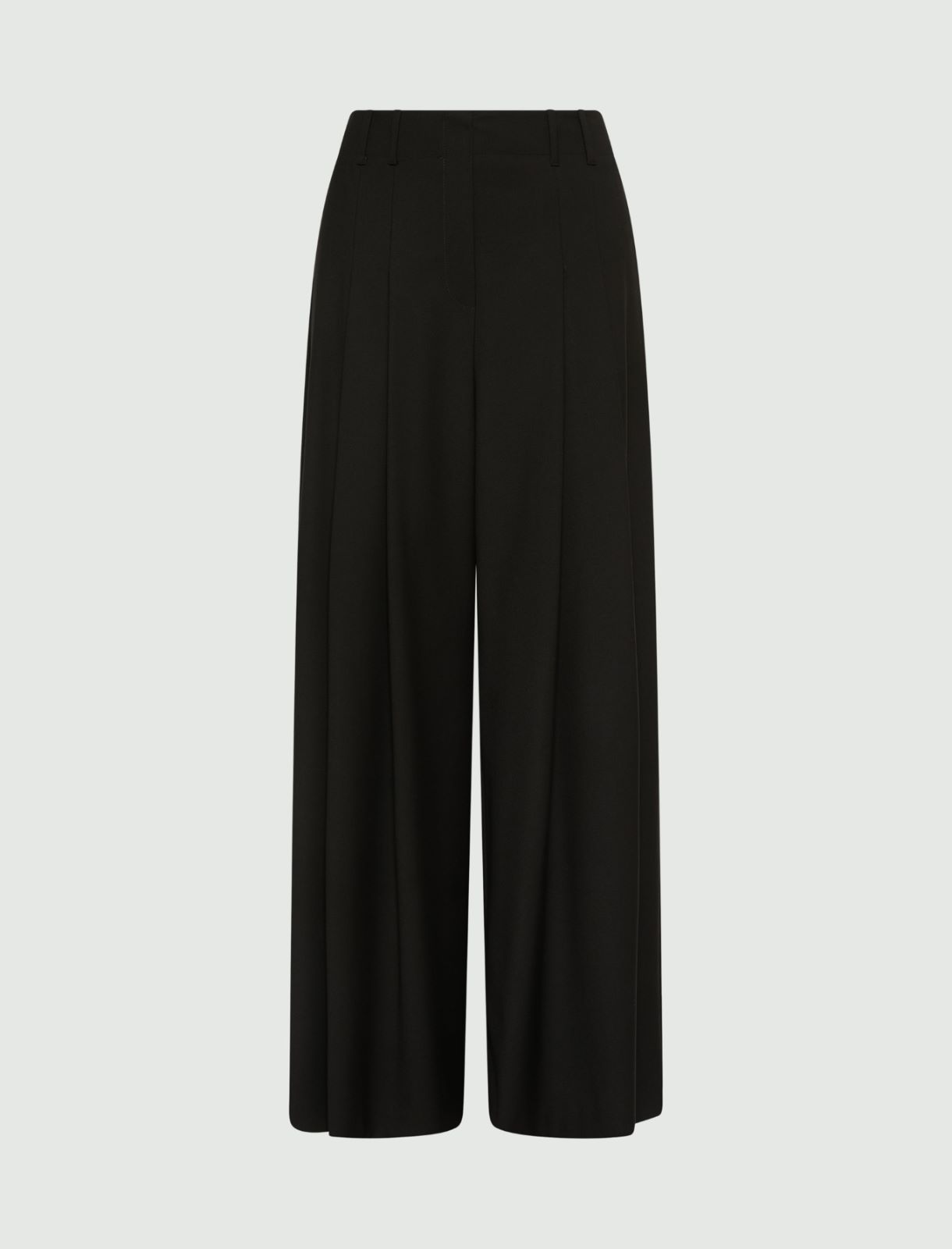 Stretch wide-leg trousers - BLACK - Marella