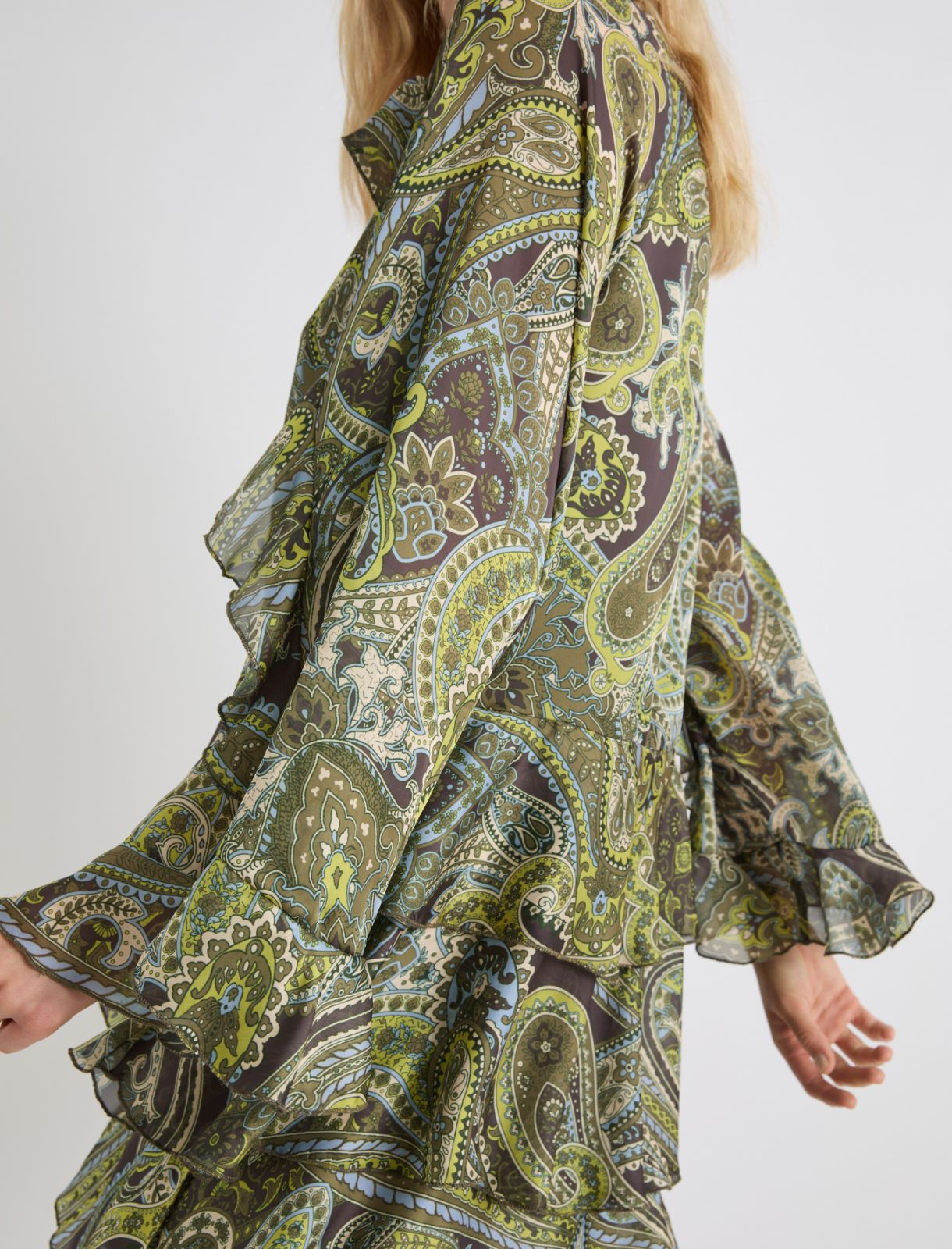 Short flounce dress - LIME GREEN - Marella - 5