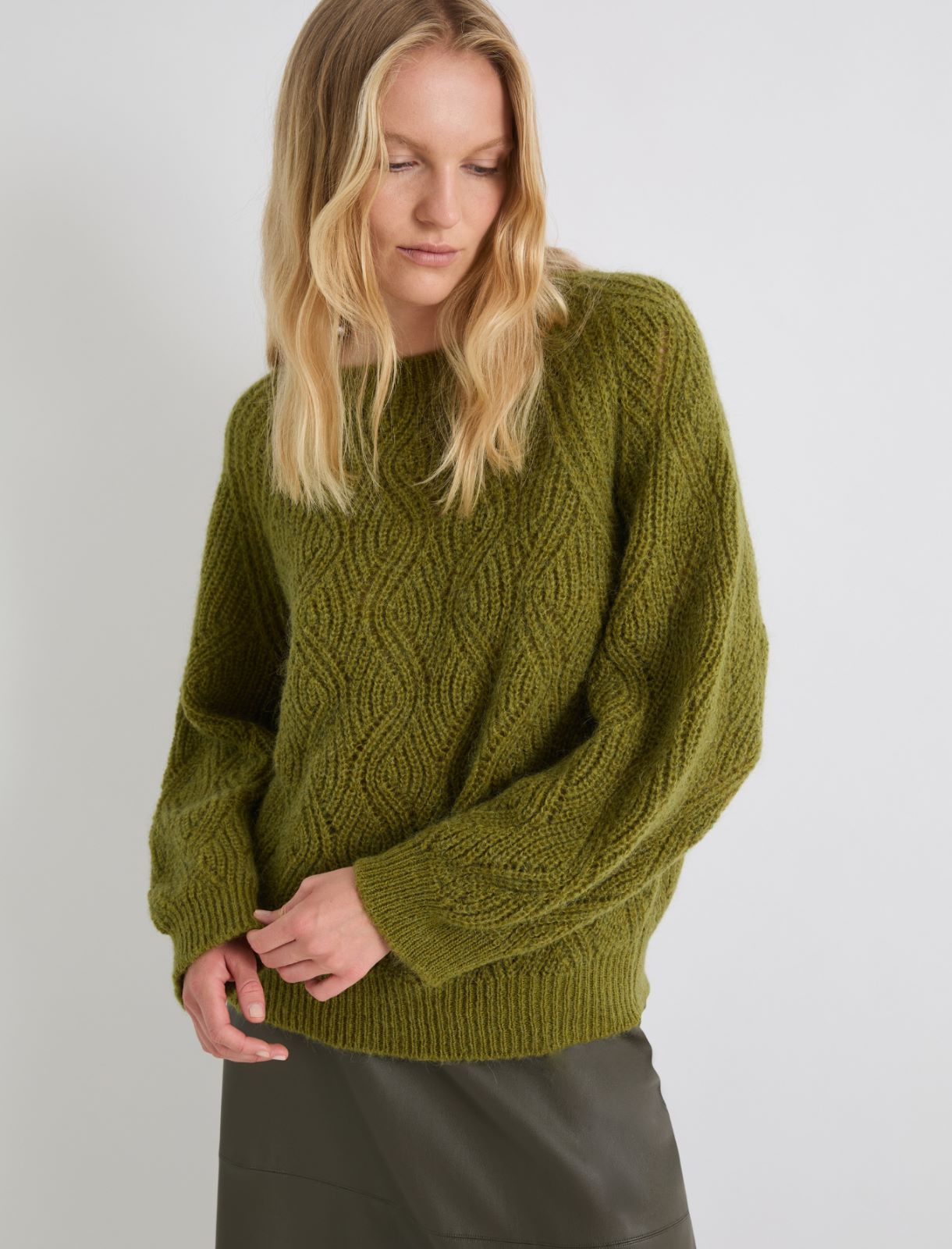 Jersey de mezcla de alpaca - VERDE MANZANA - Marella - 4
