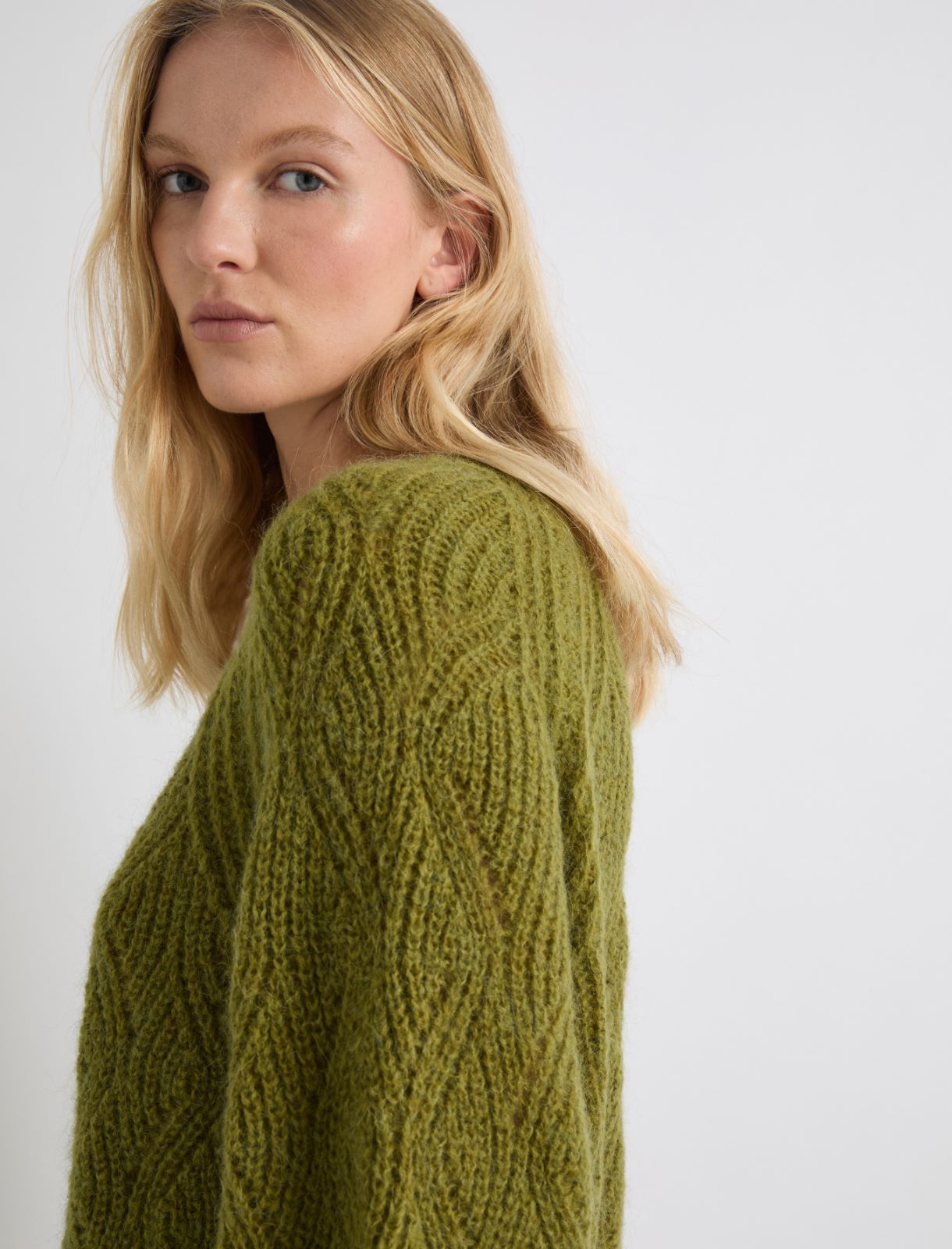 Jersey de mezcla de alpaca - VERDE MANZANA - Marella - 5