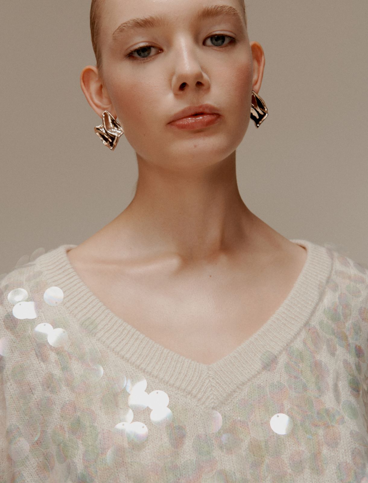 Maxi-sequin sweater - CREAM - Marella - 5