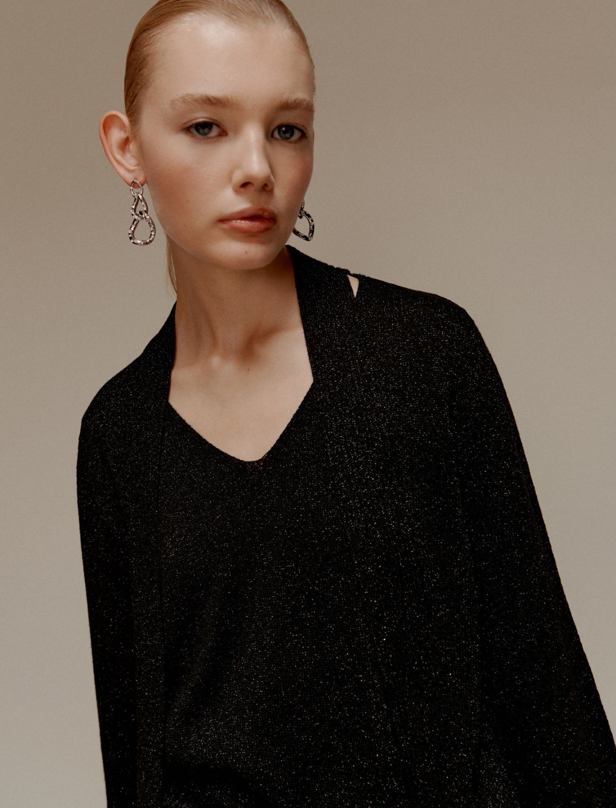 Maglia con lurex e fusciacca - NERO - Marella - 5