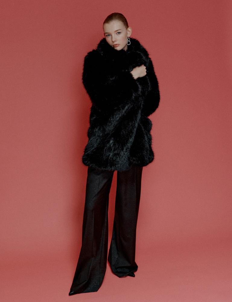 Oversized furry knit jacket - Marella