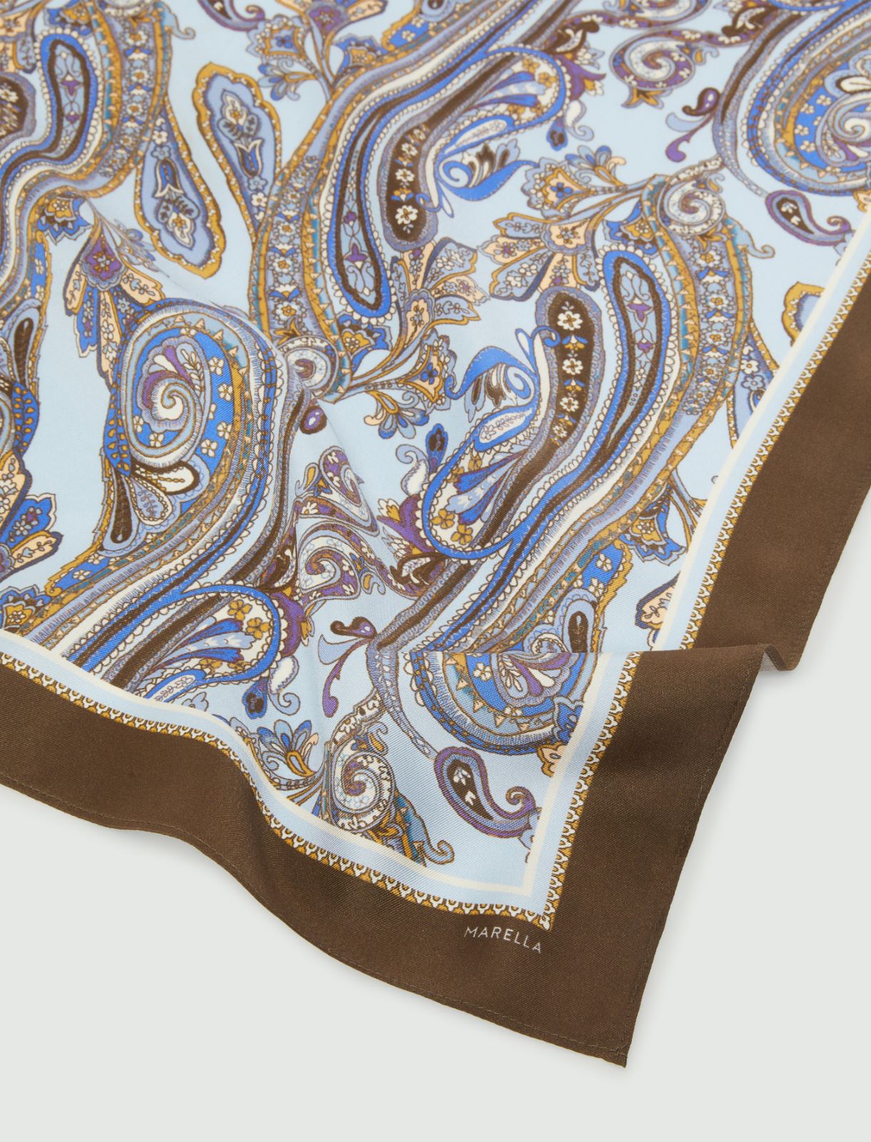 Paisley-print silk scarf - LIGHT BLUE - Marella - 2