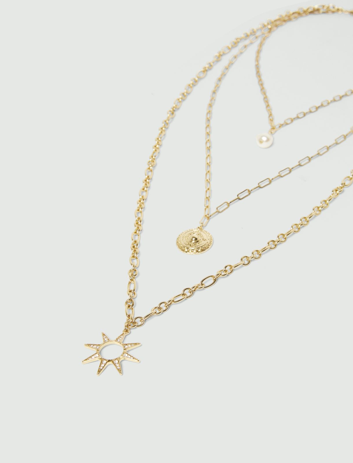 Collar triple con colgantes - ORO - Marella - 2