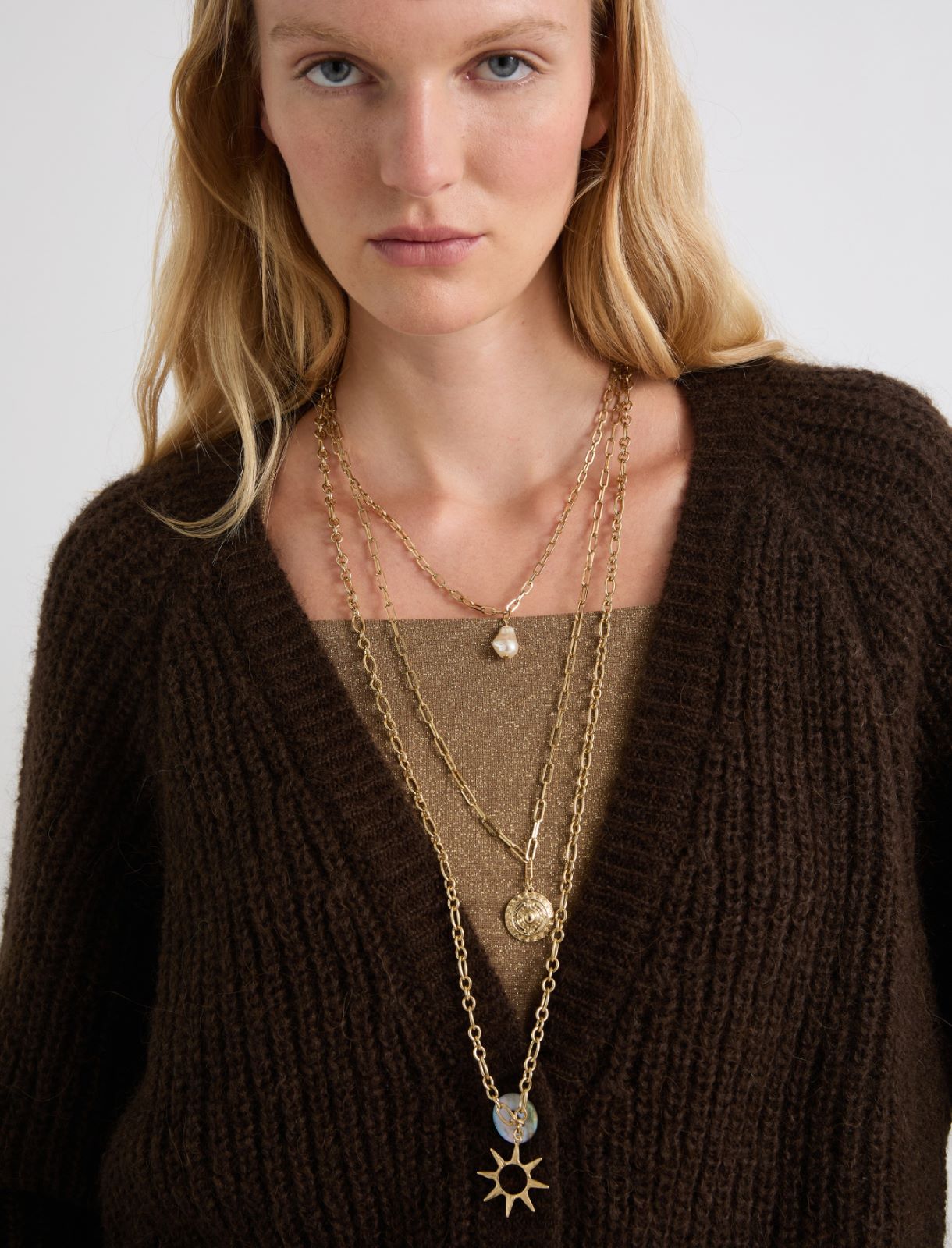 Collar triple con colgantes - ORO - Marella - 3