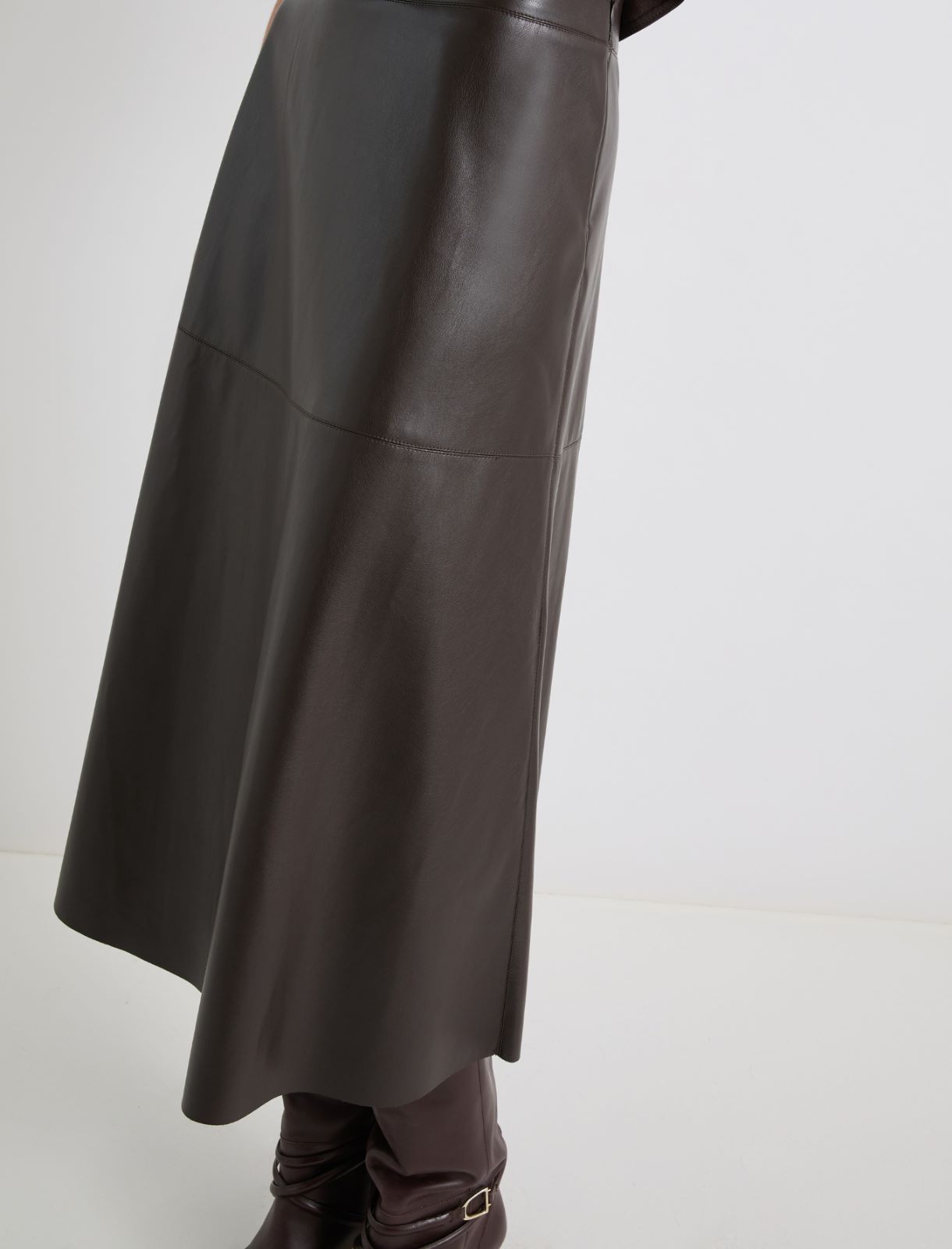 Midi skirt - DARK BROWN - Marella - 5
