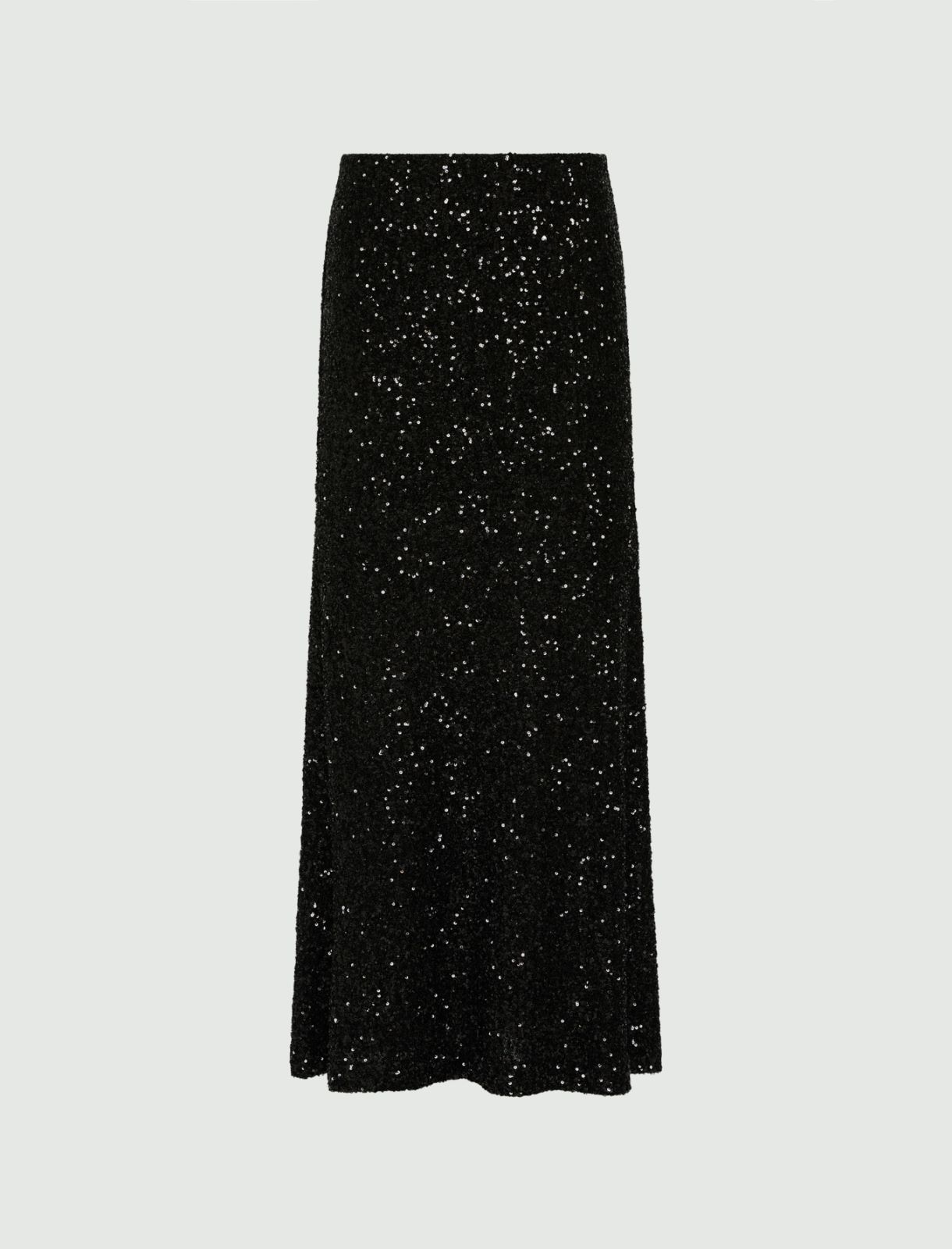 Sequinned midi skirt - BLACK - Marella