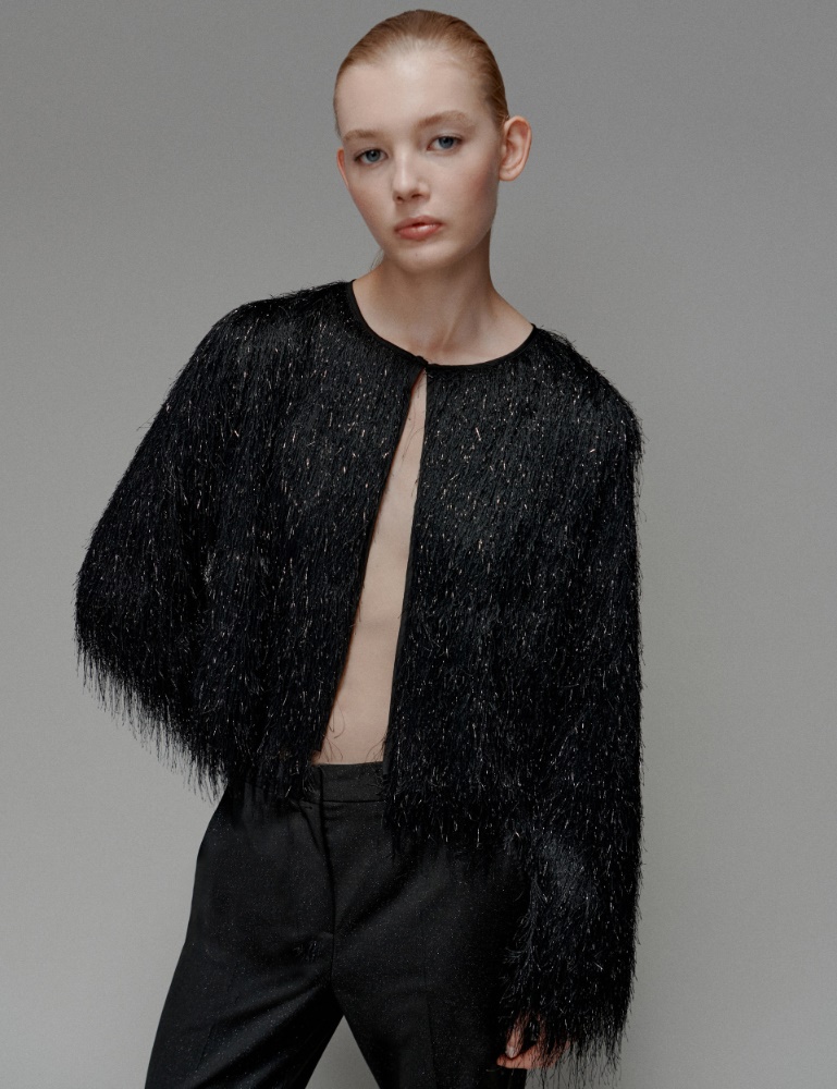 Fringed jersey cardigan - Marella