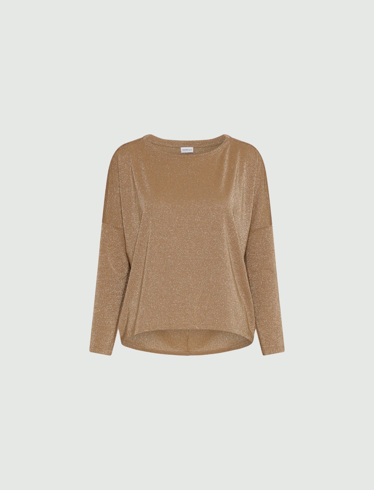 Lurex-embellished relaxed-fit sweater - GOLD - Marella