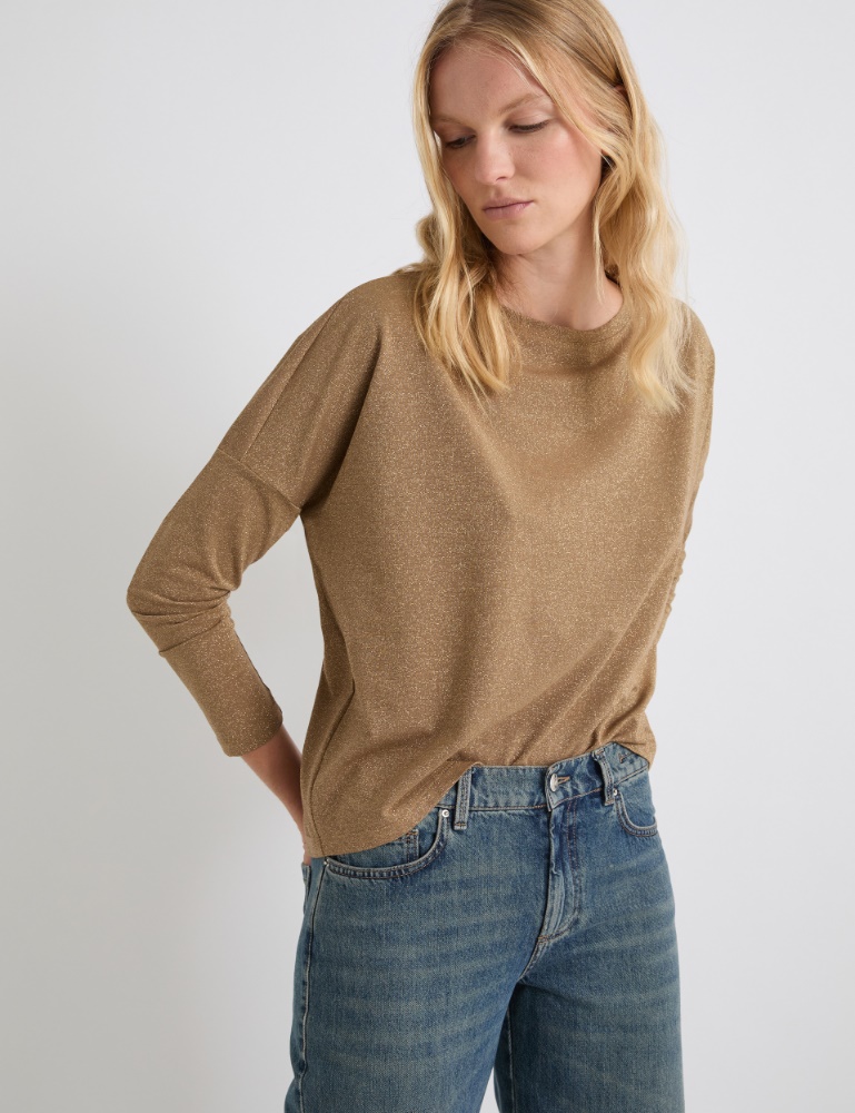 Lurex-embellished relaxed-fit sweater - Marella