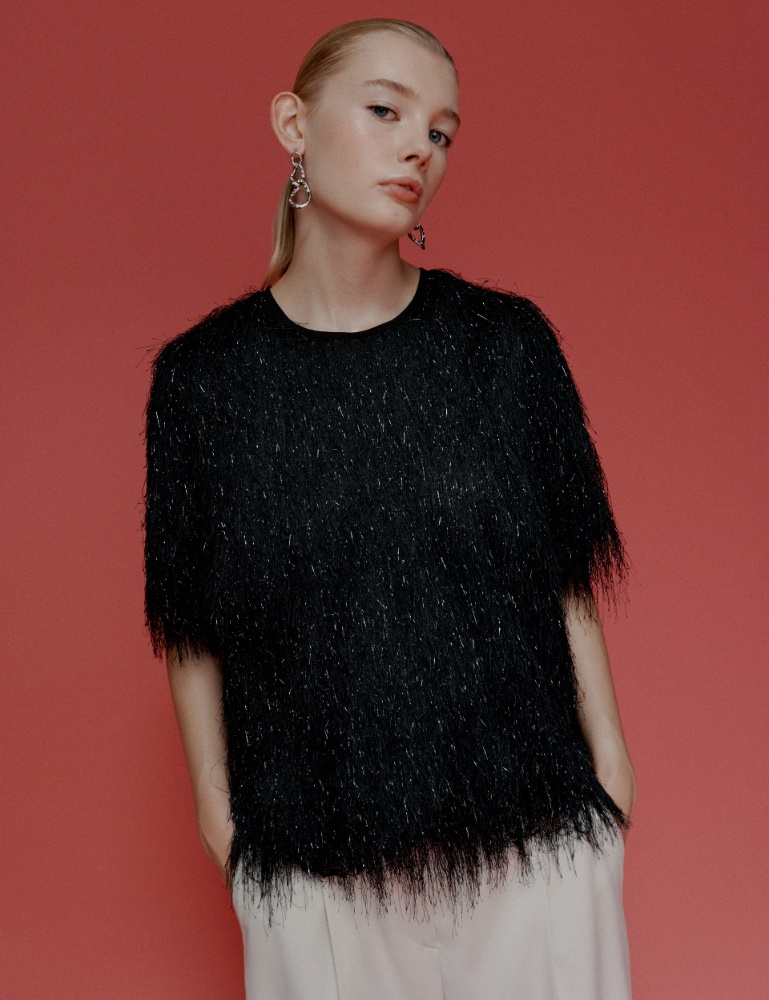 T-shirt in jersey con frange - Marella