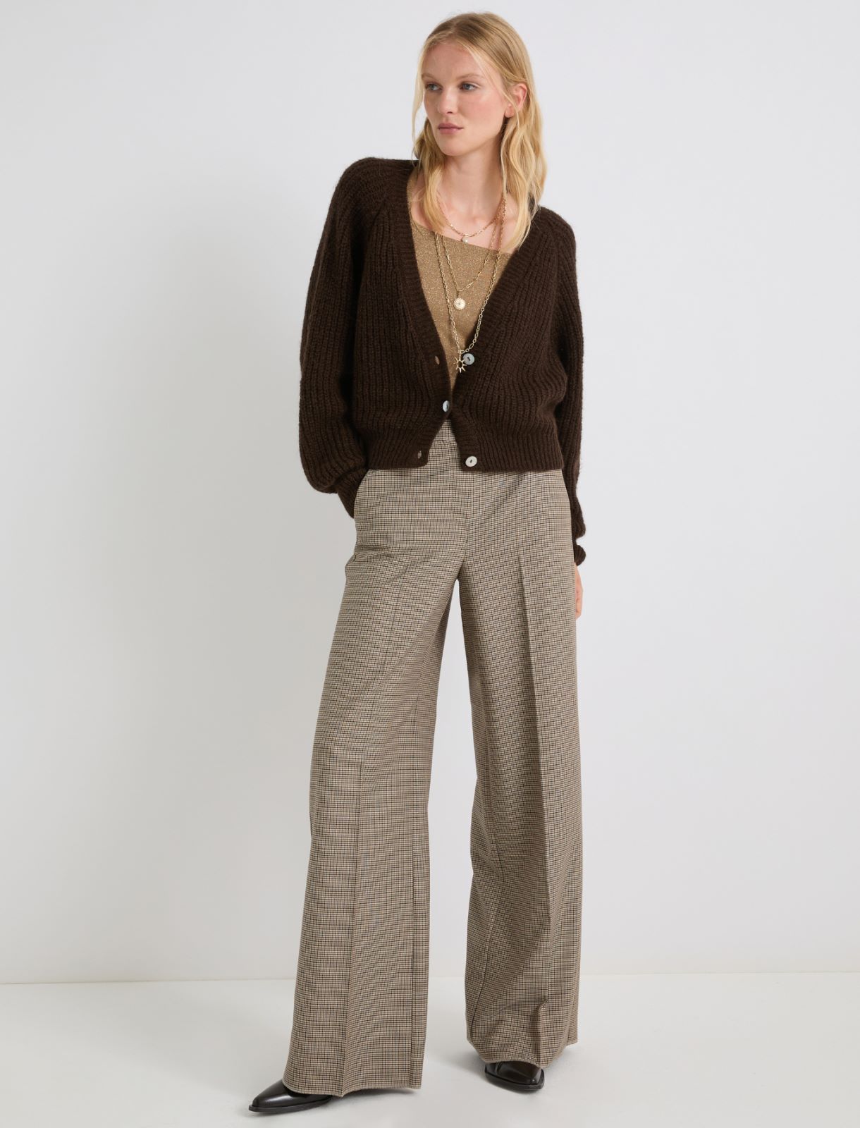 Lurex-adorned viscose T-shirt - GOLD - Marella - 2