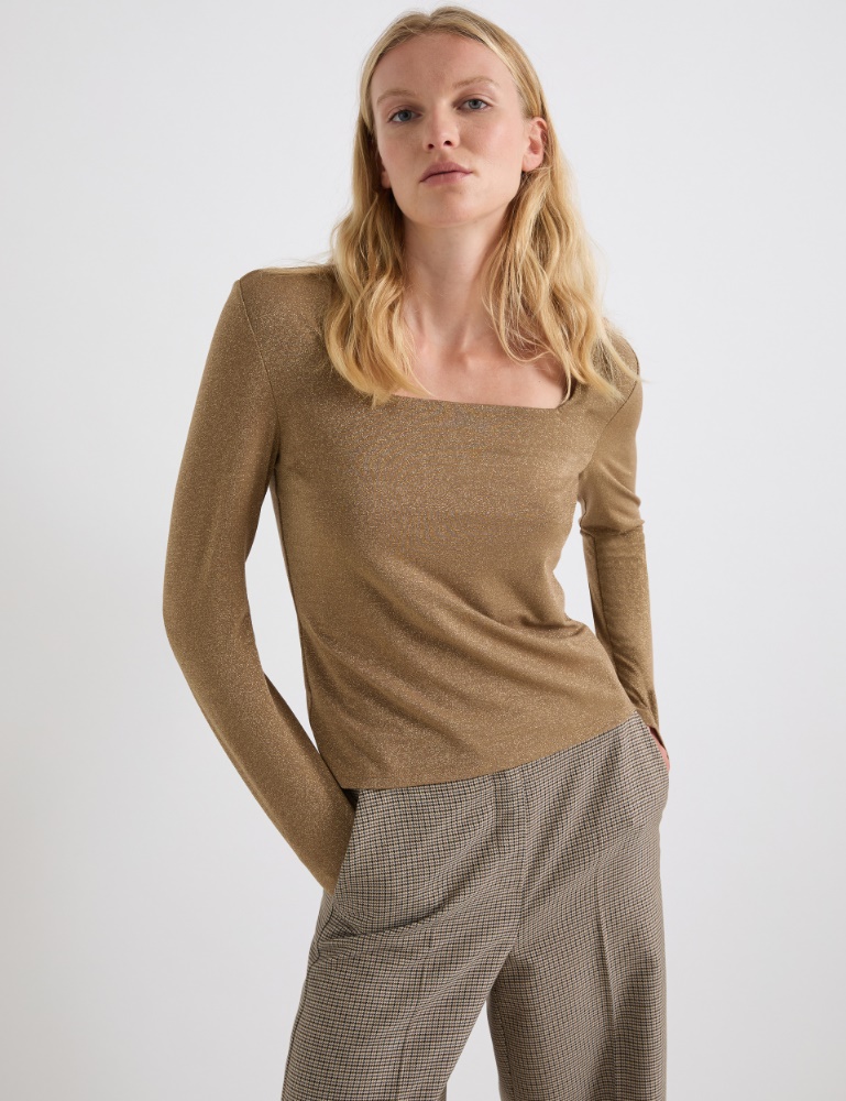 Lurex-adorned viscose T-shirt - Marella