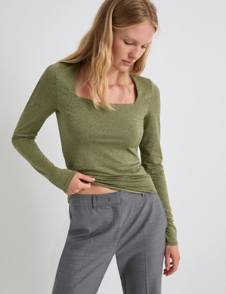Lurex-adorned viscose T-shirt - Marella