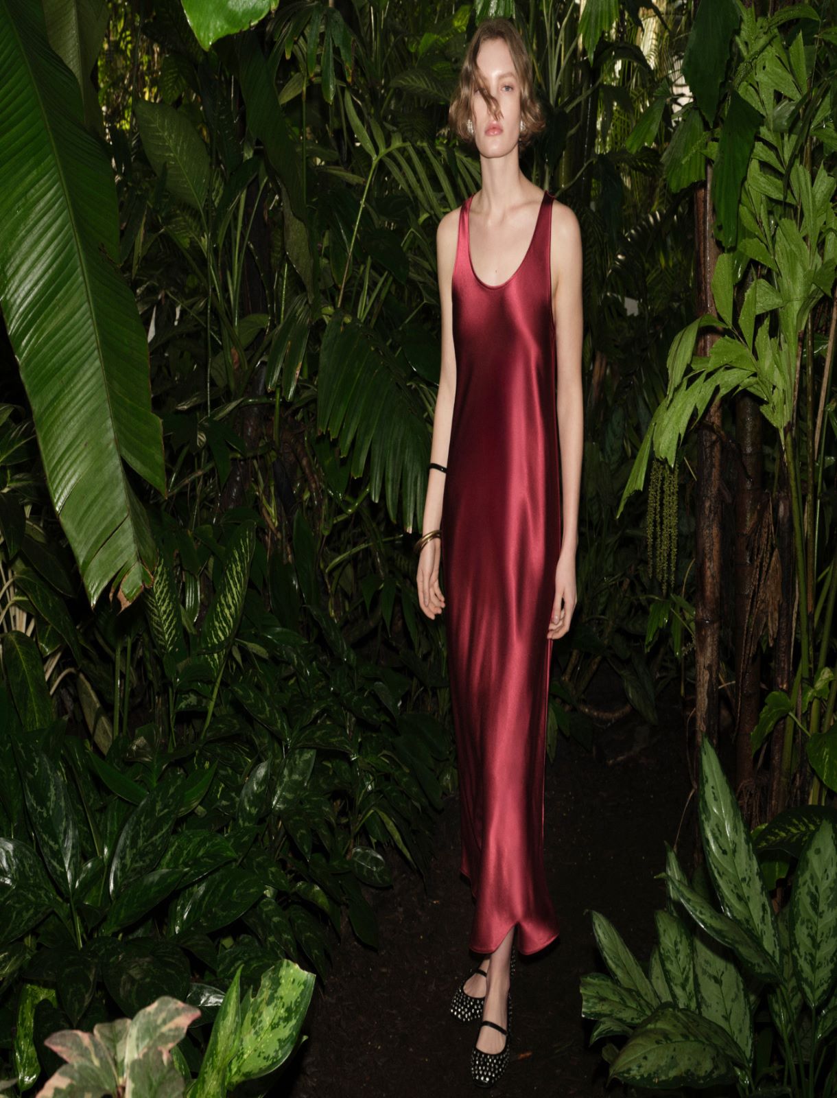 Sleeveless satin dress - CHERRY - Marella - 5