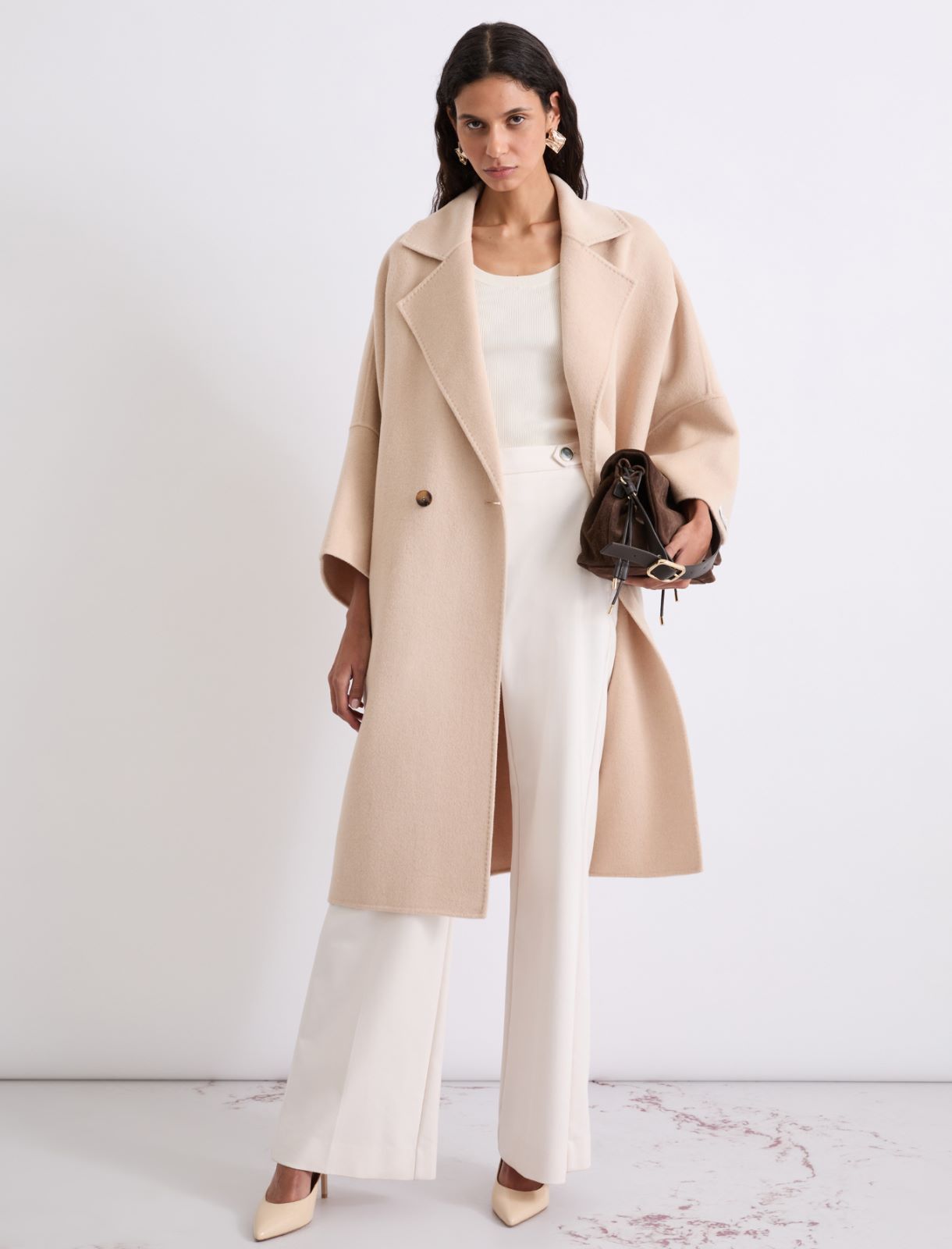 Oversized double cloth coat - NATURAL - Marella - 2