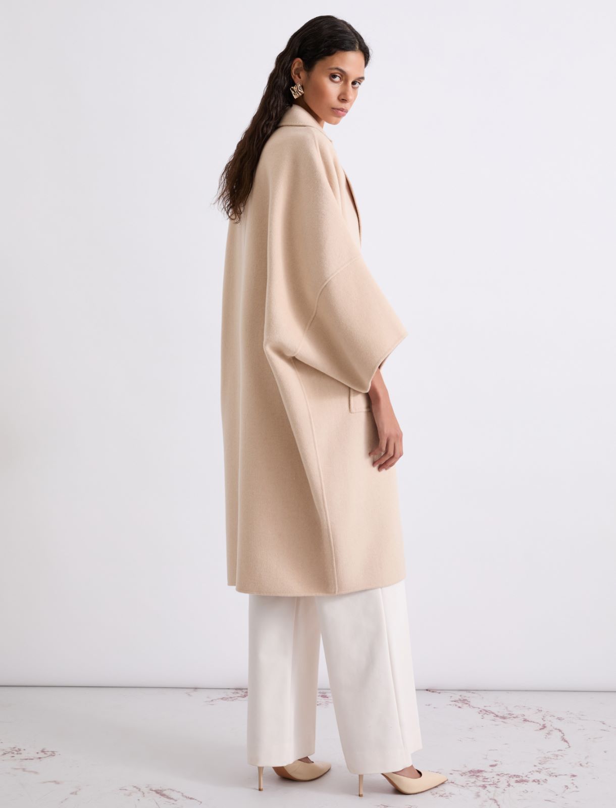 Oversized double cloth coat - NATURAL - Marella - 3