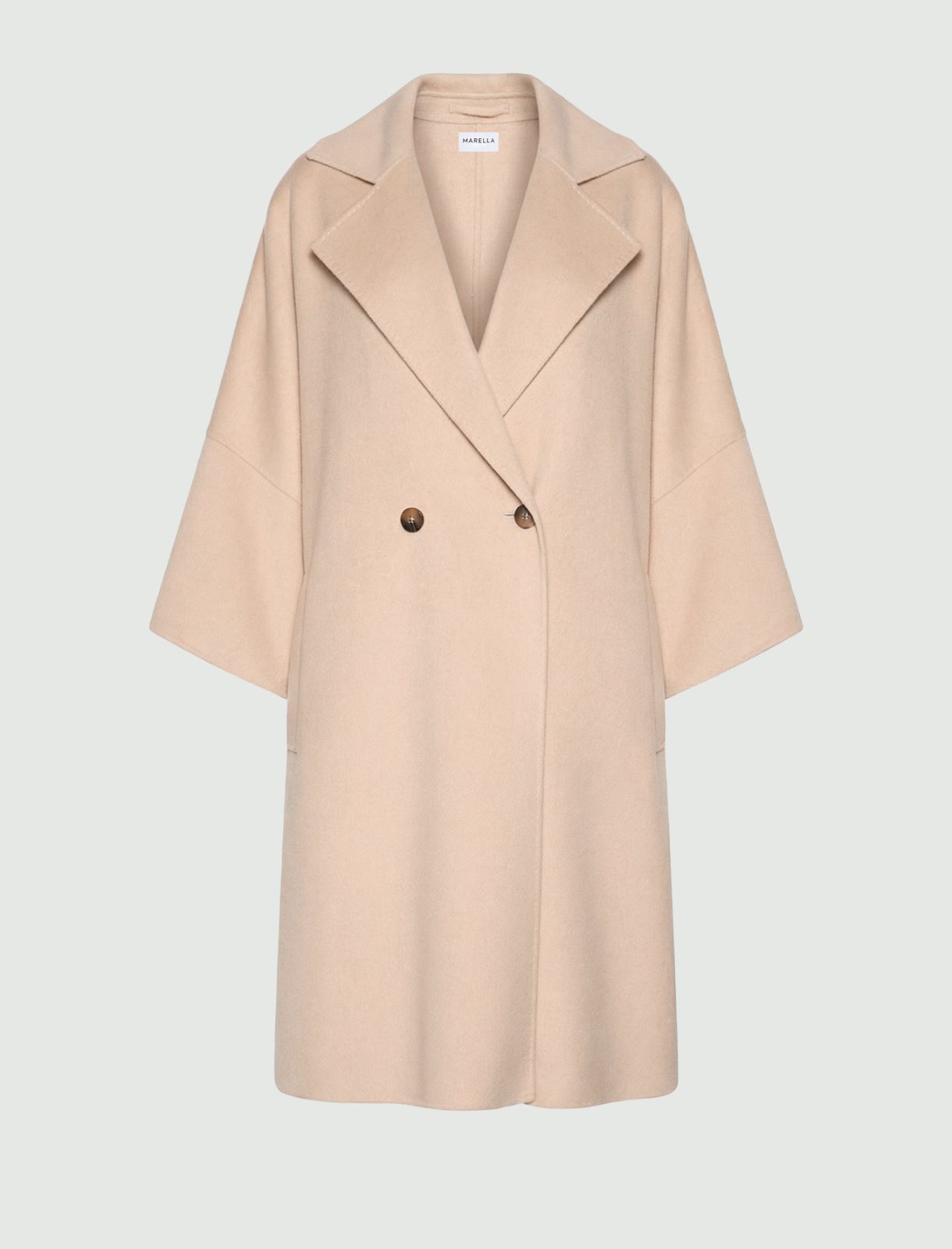 Oversized double cloth coat - NATURAL - Marella