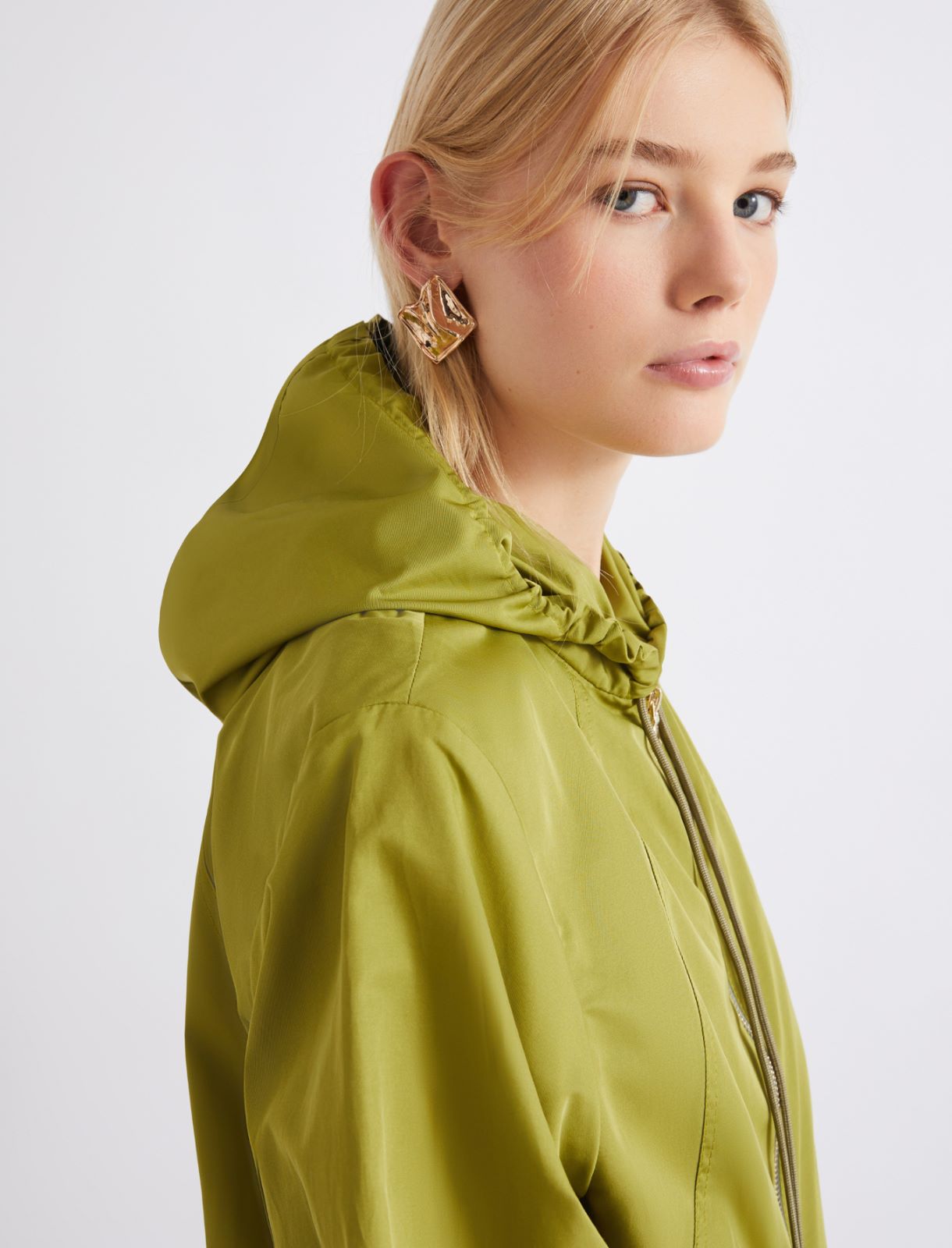 Light water-repellent twill raincoat - GREEN - Marella - 5
