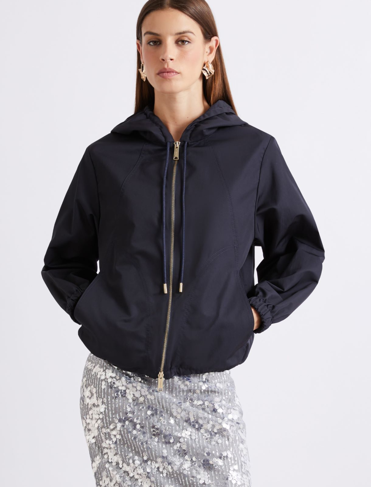 Light water-repellent twill raincoat - NAVY - Marella - 4