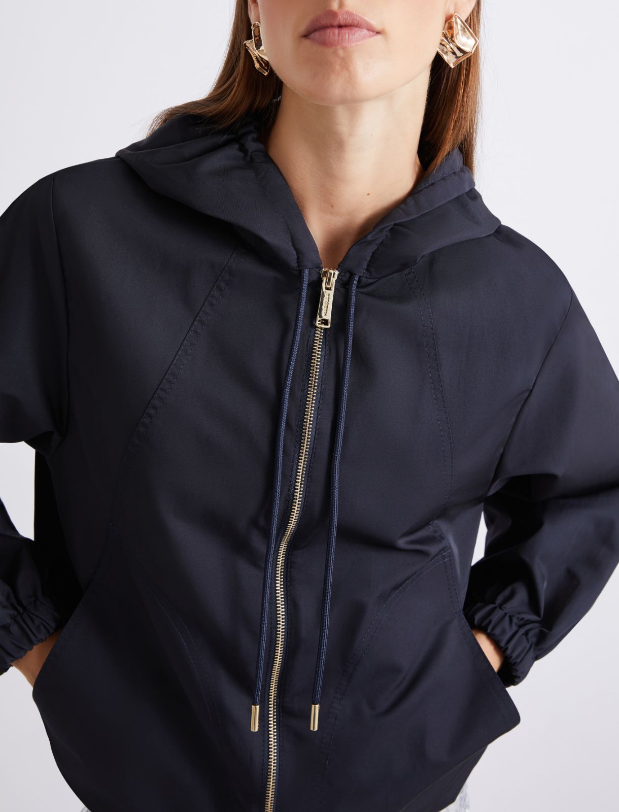 Light water-repellent twill raincoat - NAVY - Marella - 5