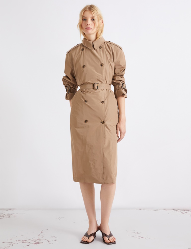 Trench doppiopetto in taffetà - Marella