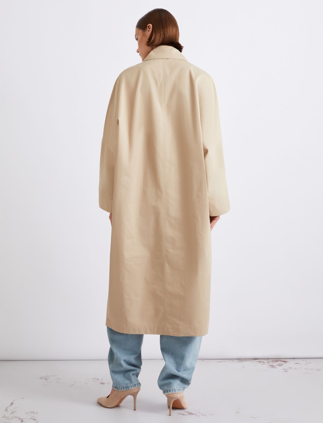 Oversized trench coat - NATURAL - Marella - 3