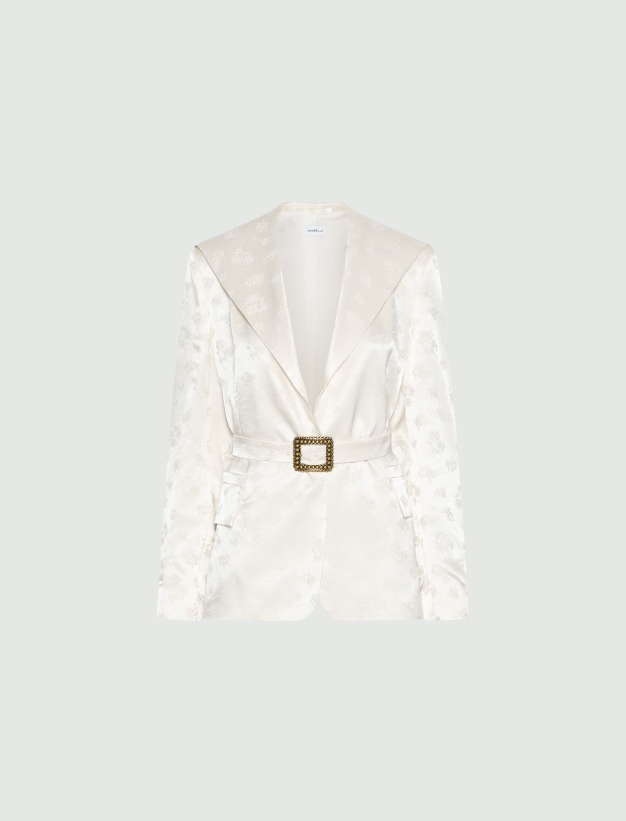 Blazer en viscose jacquard - BLANC LAINE - Marella