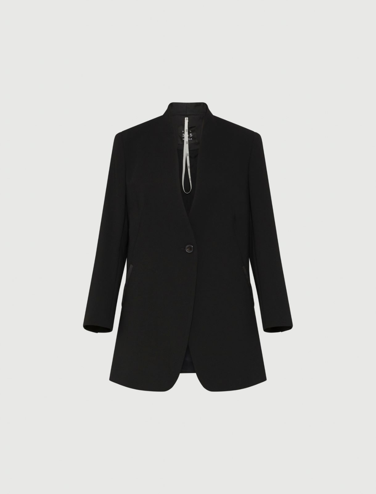 Langer Blazer aus Envers-Satin - SCHWARZ - Marella