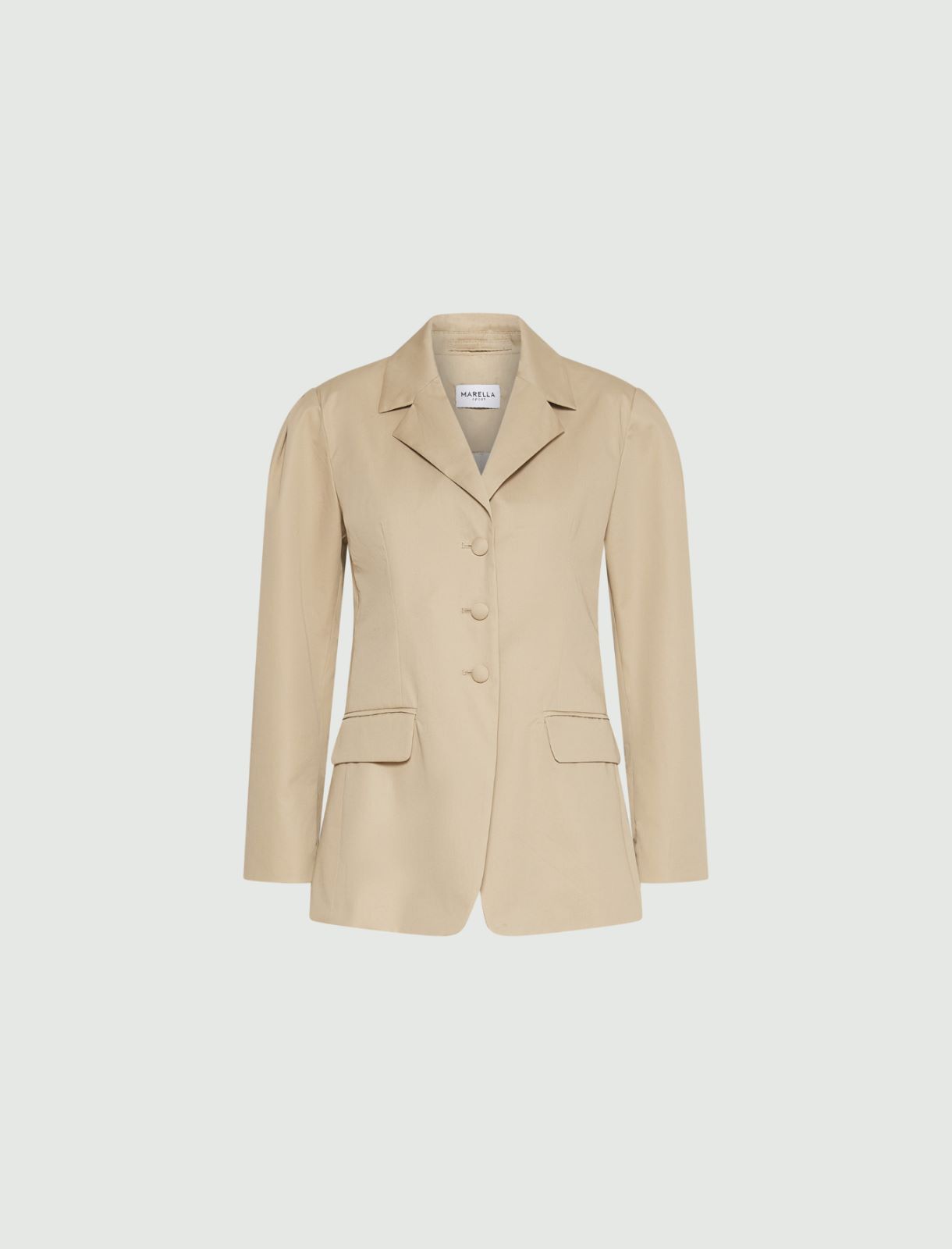 Strukturierter Blazer aus Gabardine - SAND - Marella