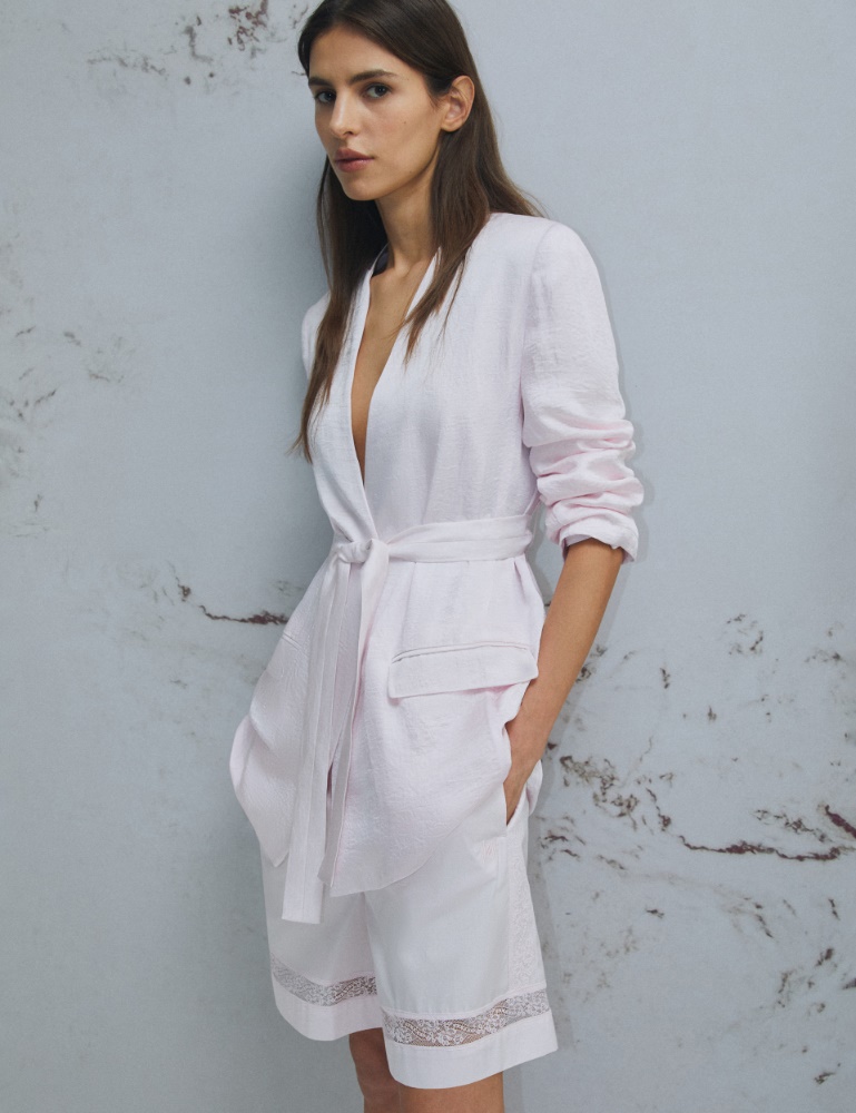 Chaqueta de sarga con cinturón - Marella