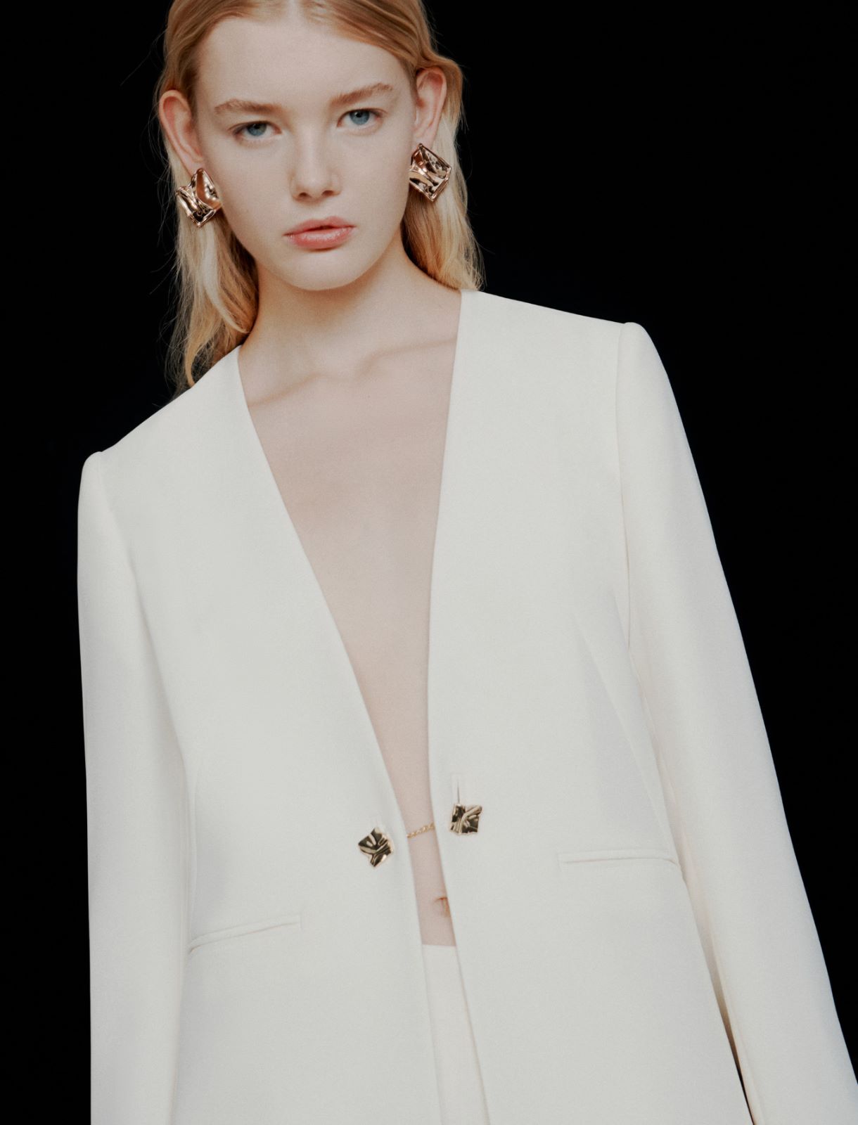 Blazer ohne Kragen aus Envers-Satin - WOLLWEIB - Marella - 5